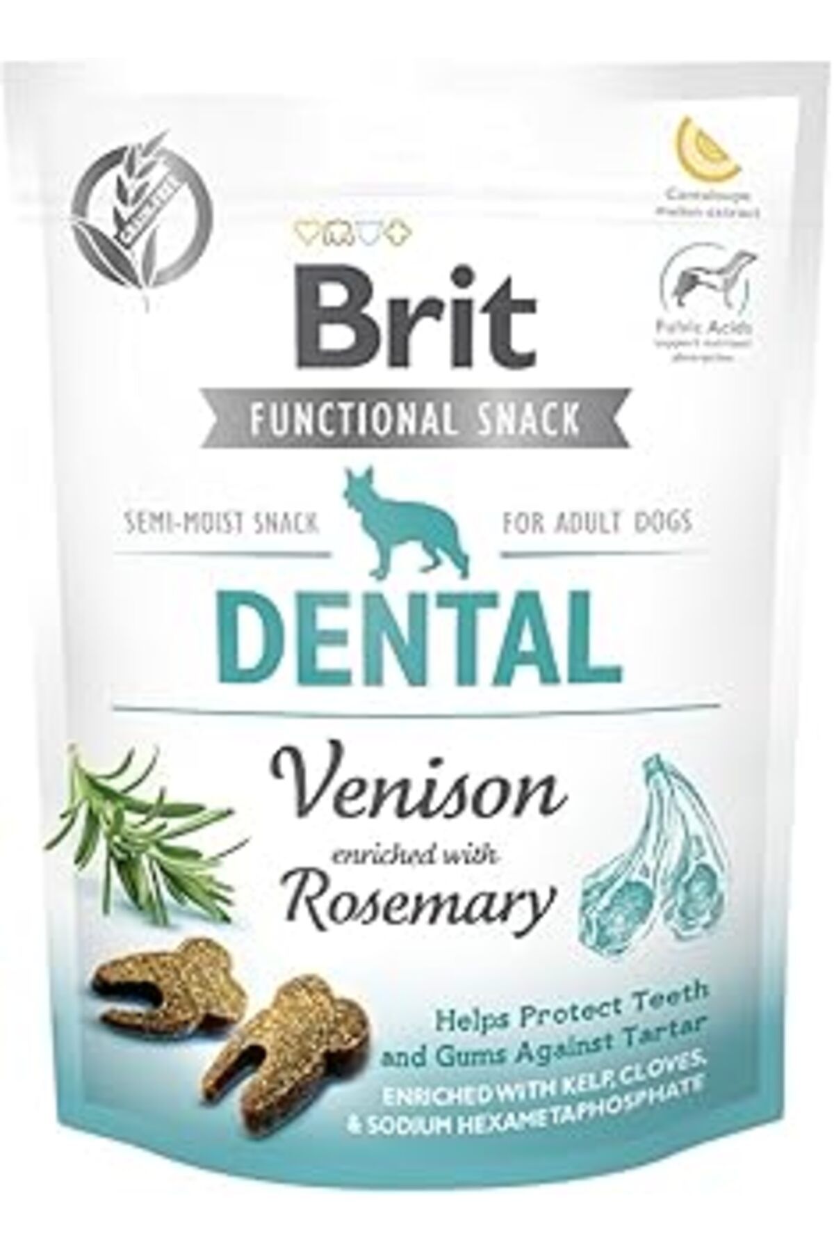 ZUHUDİ Brit Care Functional Snack, Dişler Ve Diş Etlerini Korumak İÇin, Tahılsız, Geyik Etli Ve Biberiyeli