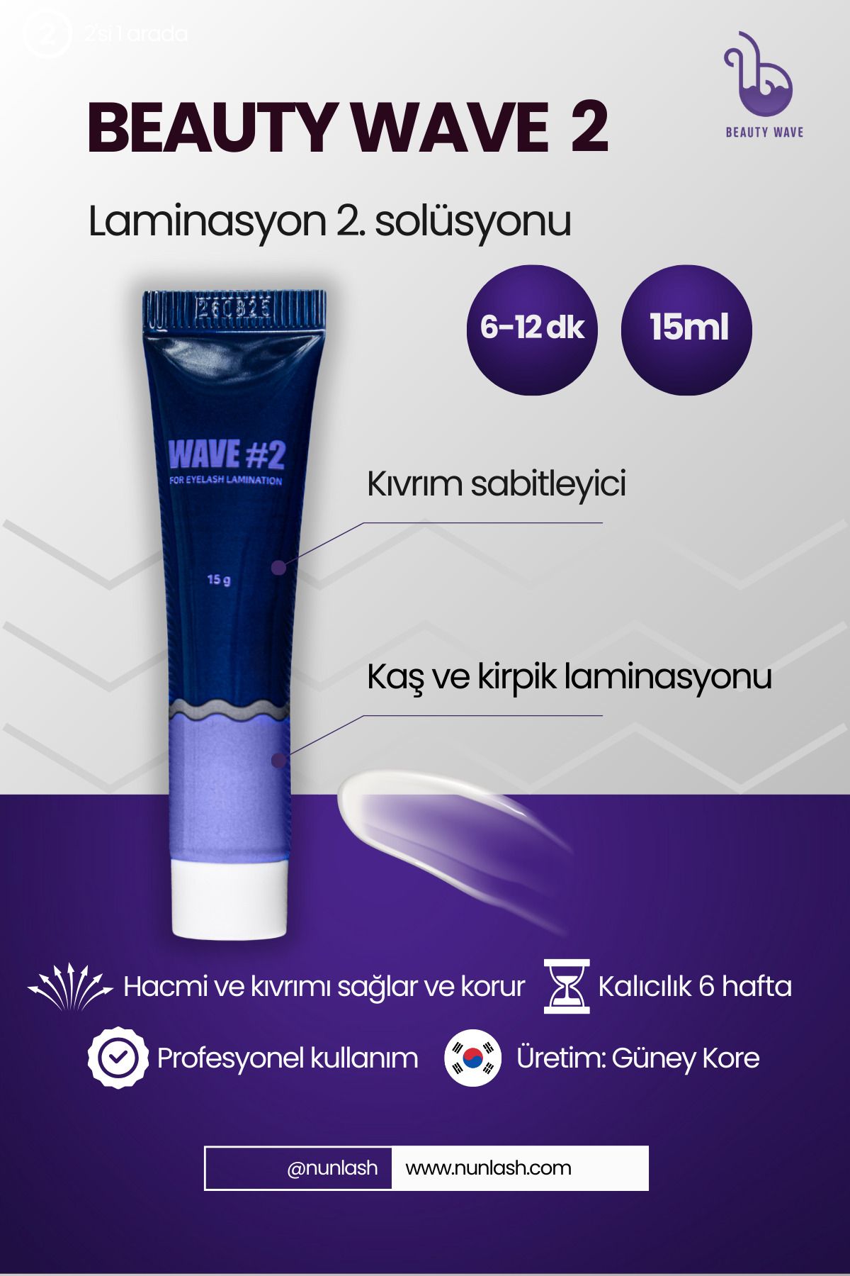 BEAUTY WAVE Wave 2 Kaş ve Kirpik laminasyonu 15g