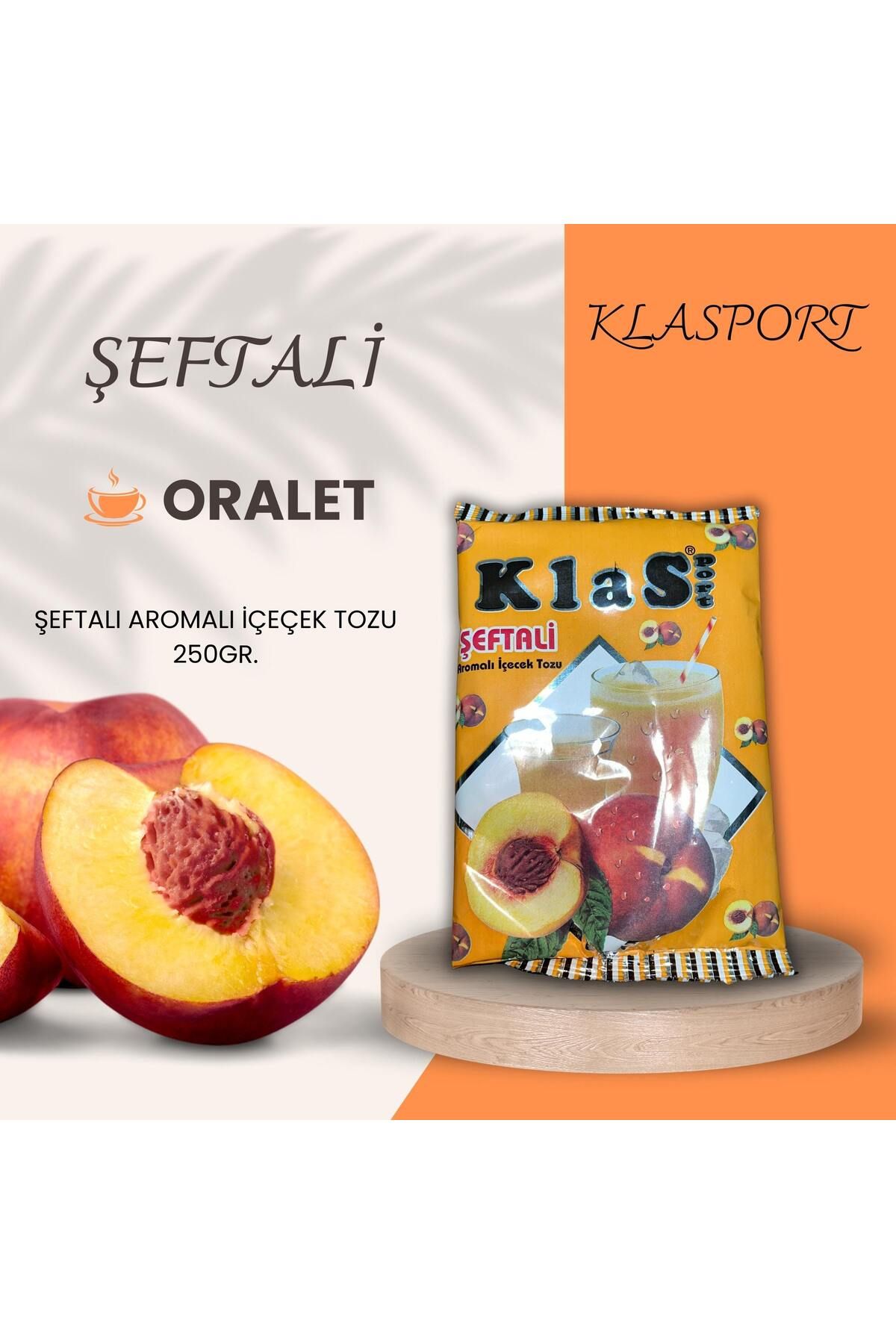 klasport ŞEFTALİ AROMALI TOZ İÇECEK ORALET 300GR