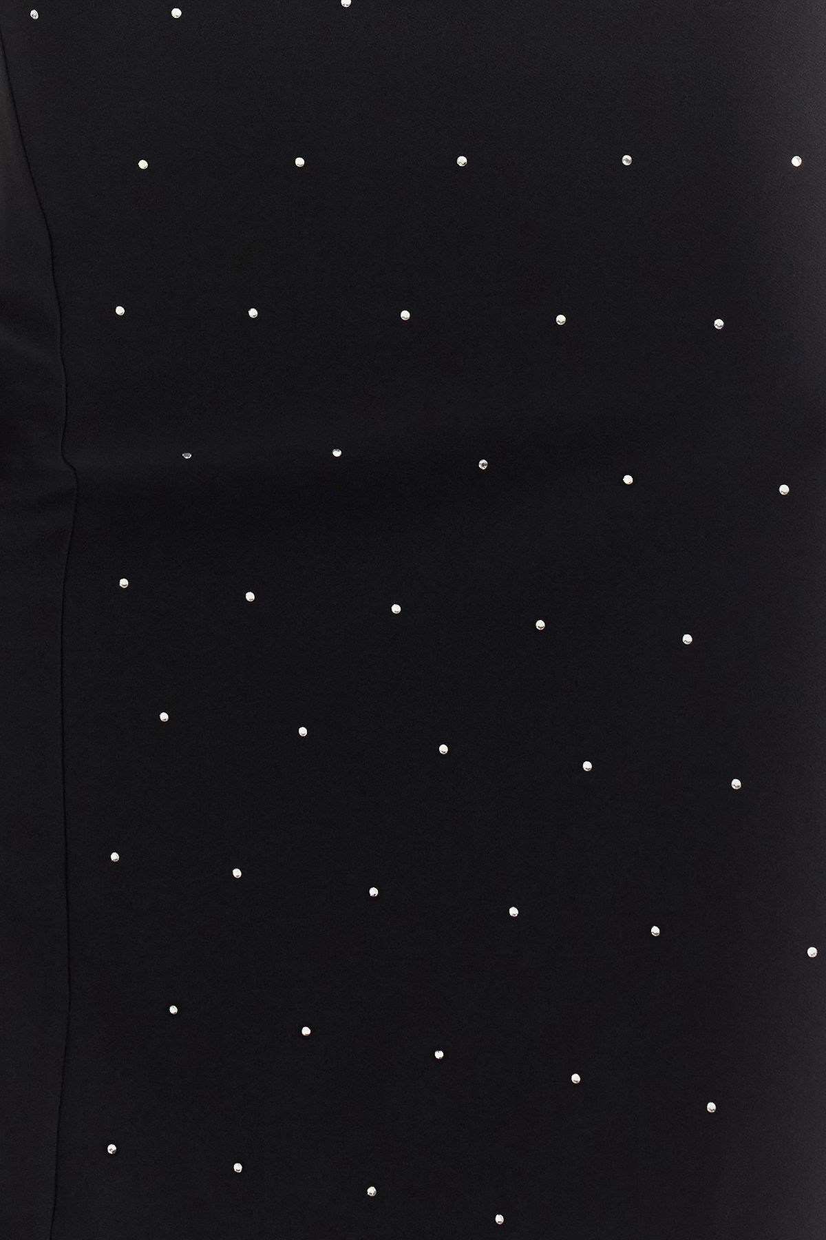 Trendyol Collection-Black Shiny Rhinestone Belt Accessory Detailed Woven Long Stylish Evening Dress Tprss25Ae00007 8