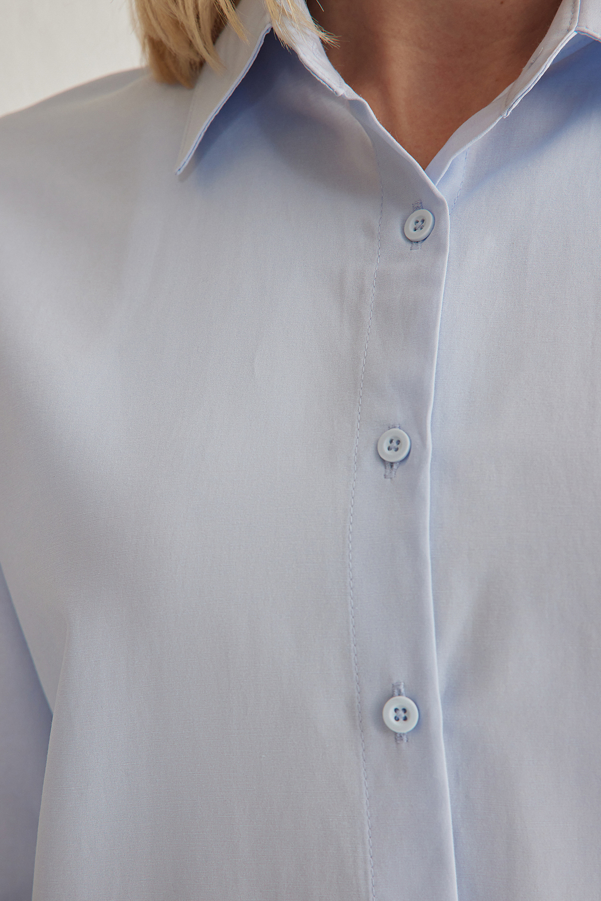 Trendyolmilla  Mavi Regular Normal Kalıp Dokuma Gömlek TWOSS25GO00095 - Görsel 4