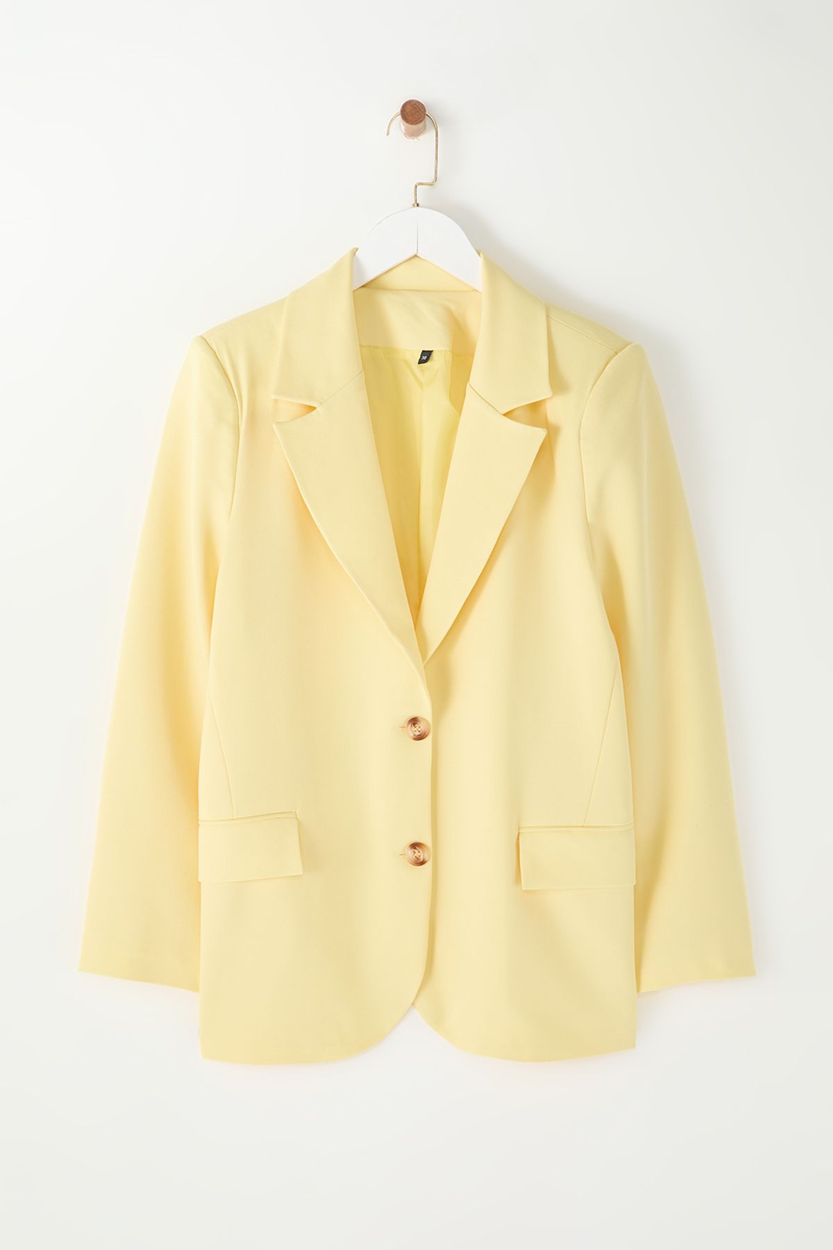 Trendyol Collection-Gelbe, gewebte Blazerjacke mit regulärem Futter in limitierter Auflage TWOAW23BC00132 7