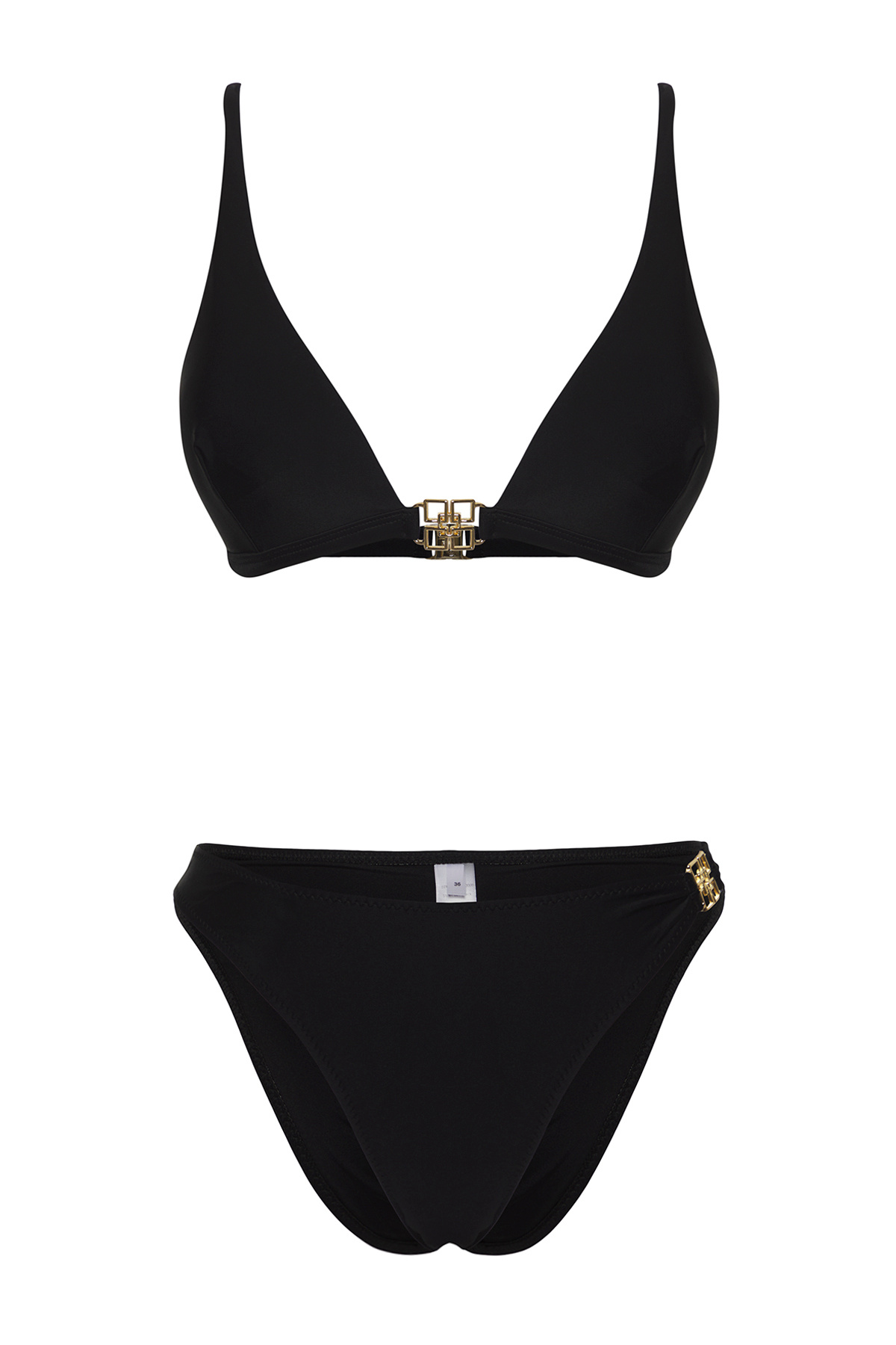 Trendyol Collection-Schwarzes, reguläres Bikini-Set mit Dreieckszubehör TBESS25BT00008 5