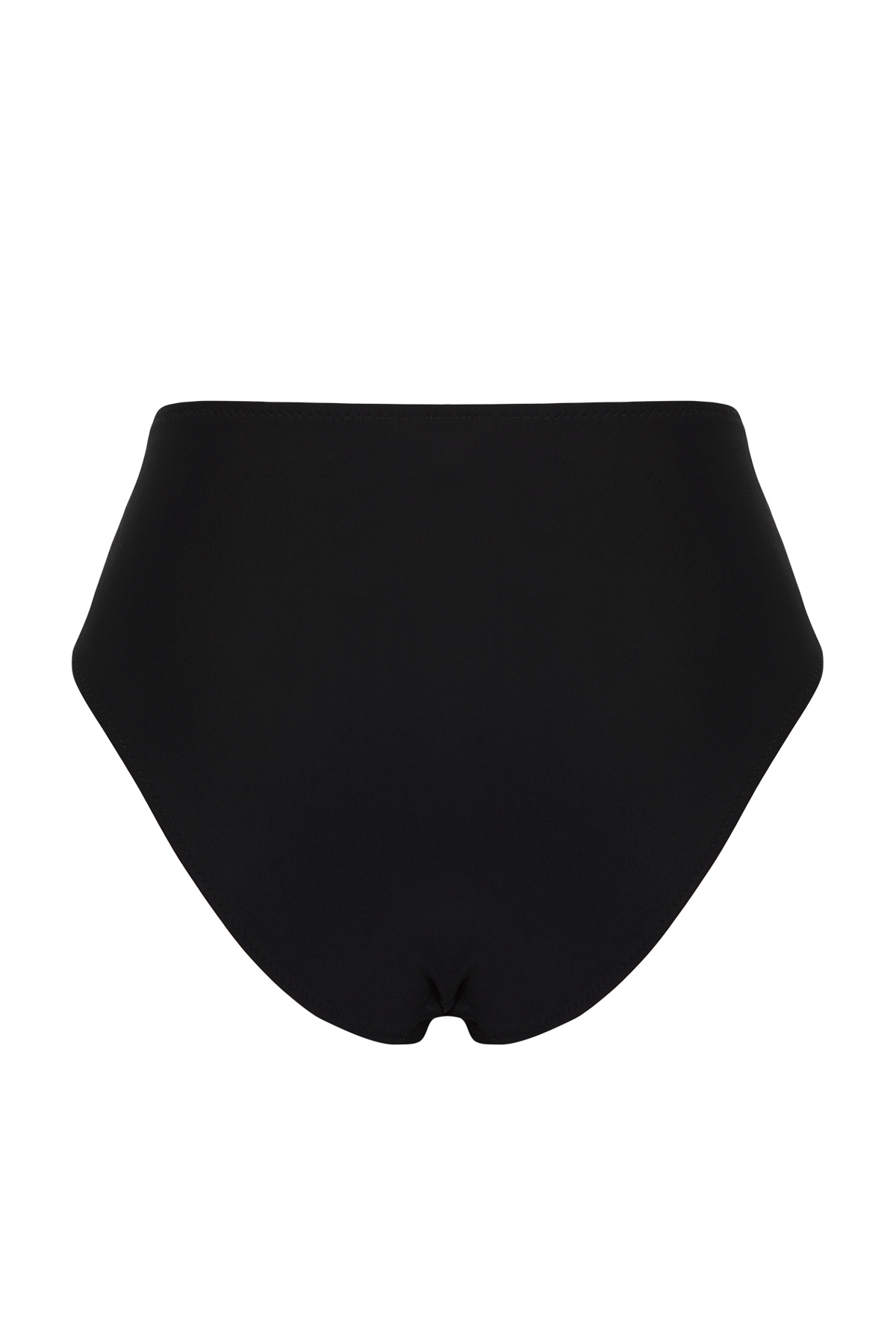 Trendyol Collection-Schwarz*001 Einfarbiges Höschen mit drapiertem Bikinioberteil mit hoher Taille 6