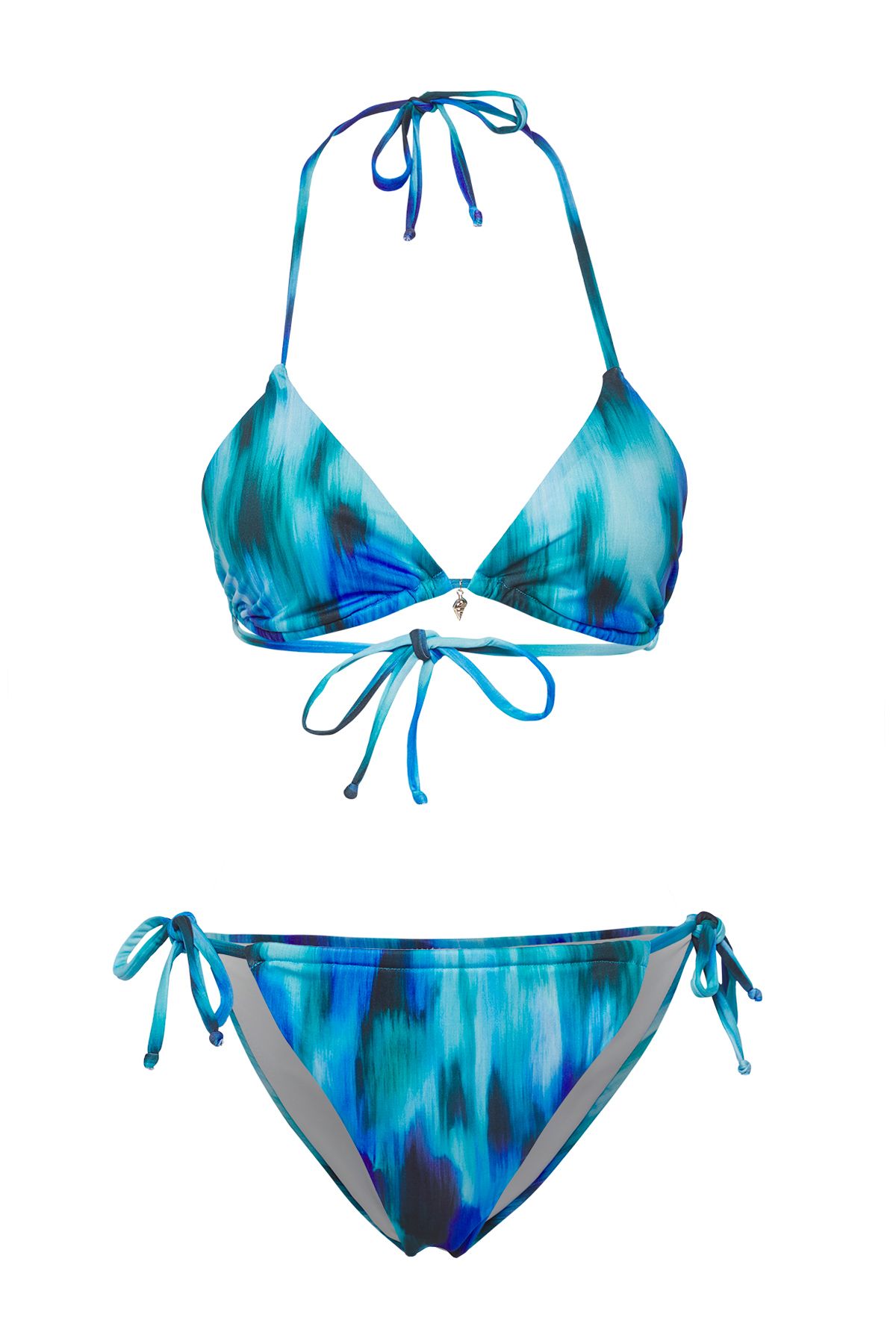 Trendyol Collection-Regular Bikini Suit with Abstract Pattern Triangle Accessories Tbess25Bt00001 5