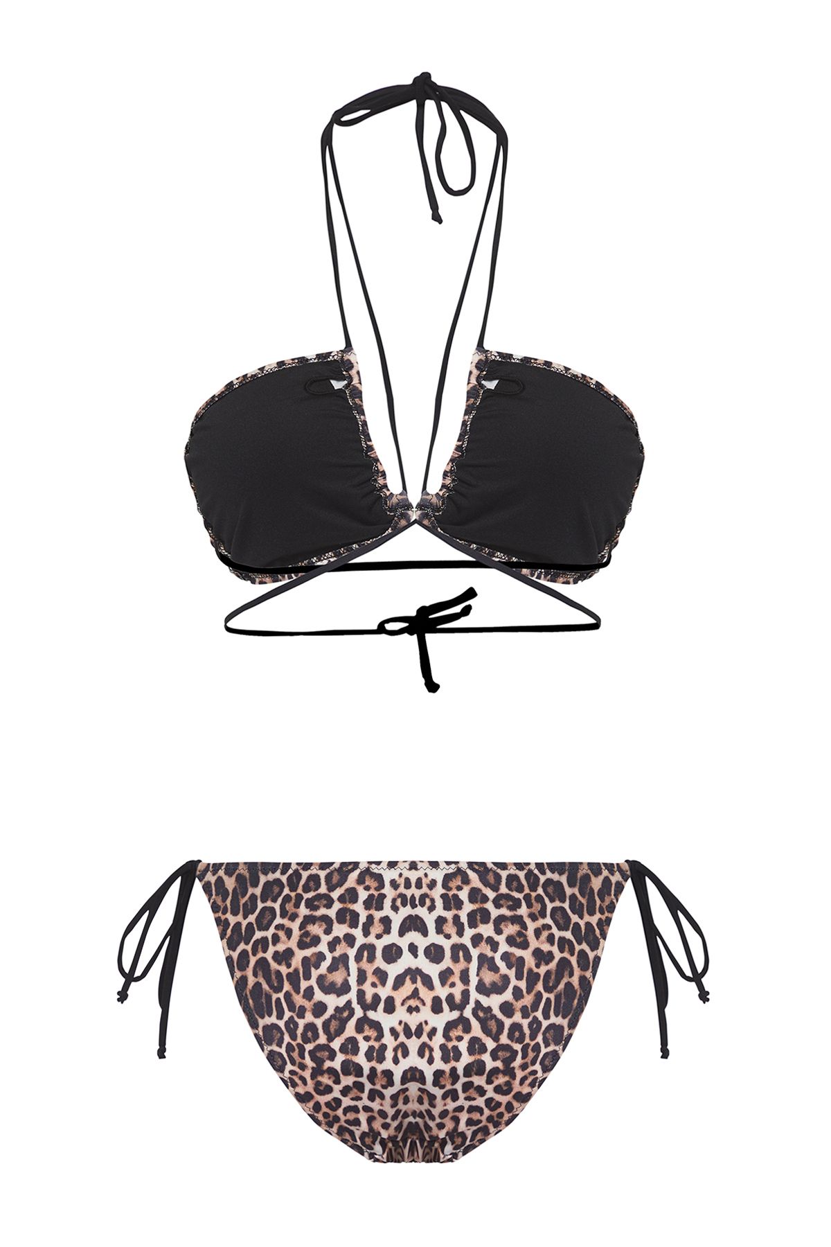 Trendyol Collection-Leopard Print Bralette Cut Out/Window Regular Bikini Set Tbess25Bt00022 6