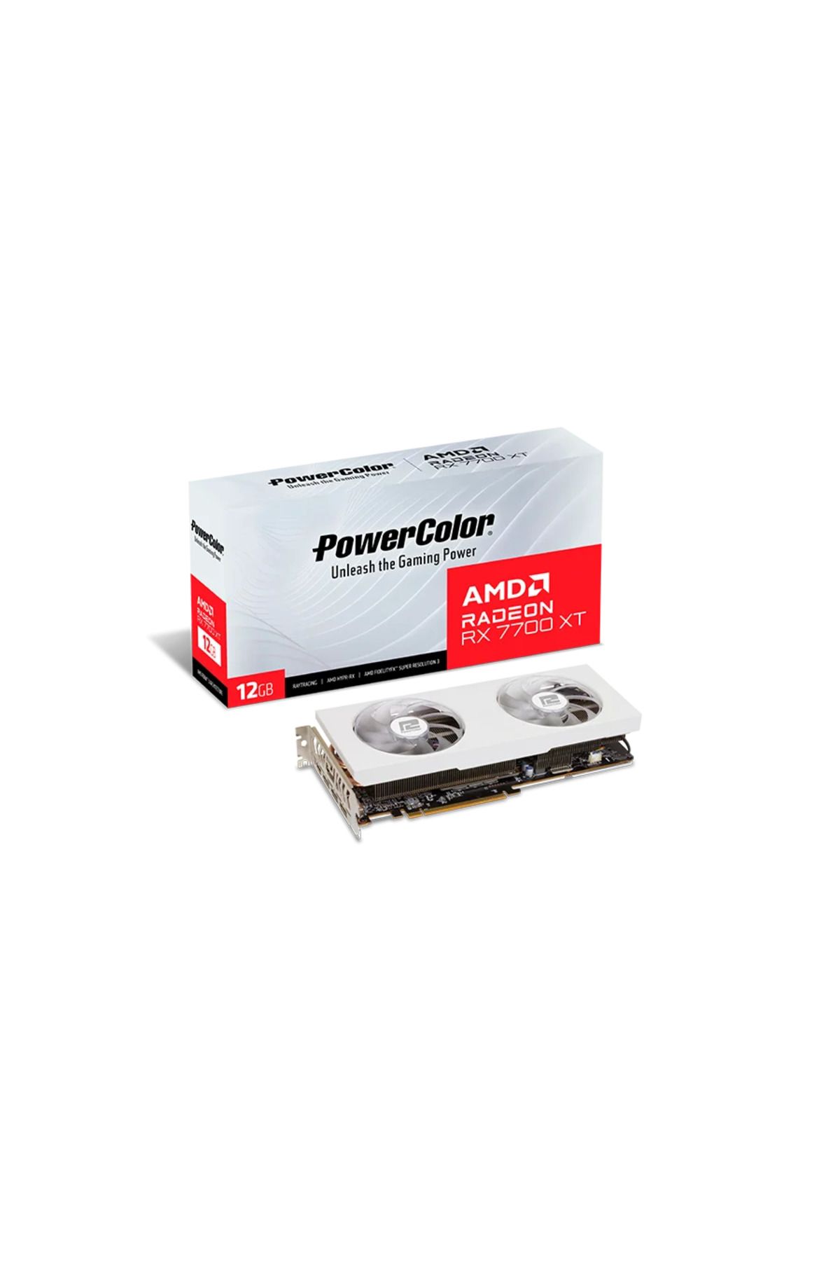 POWERCOLOR RX7700XT 12G-P/WHITE GDDR6 192BIT