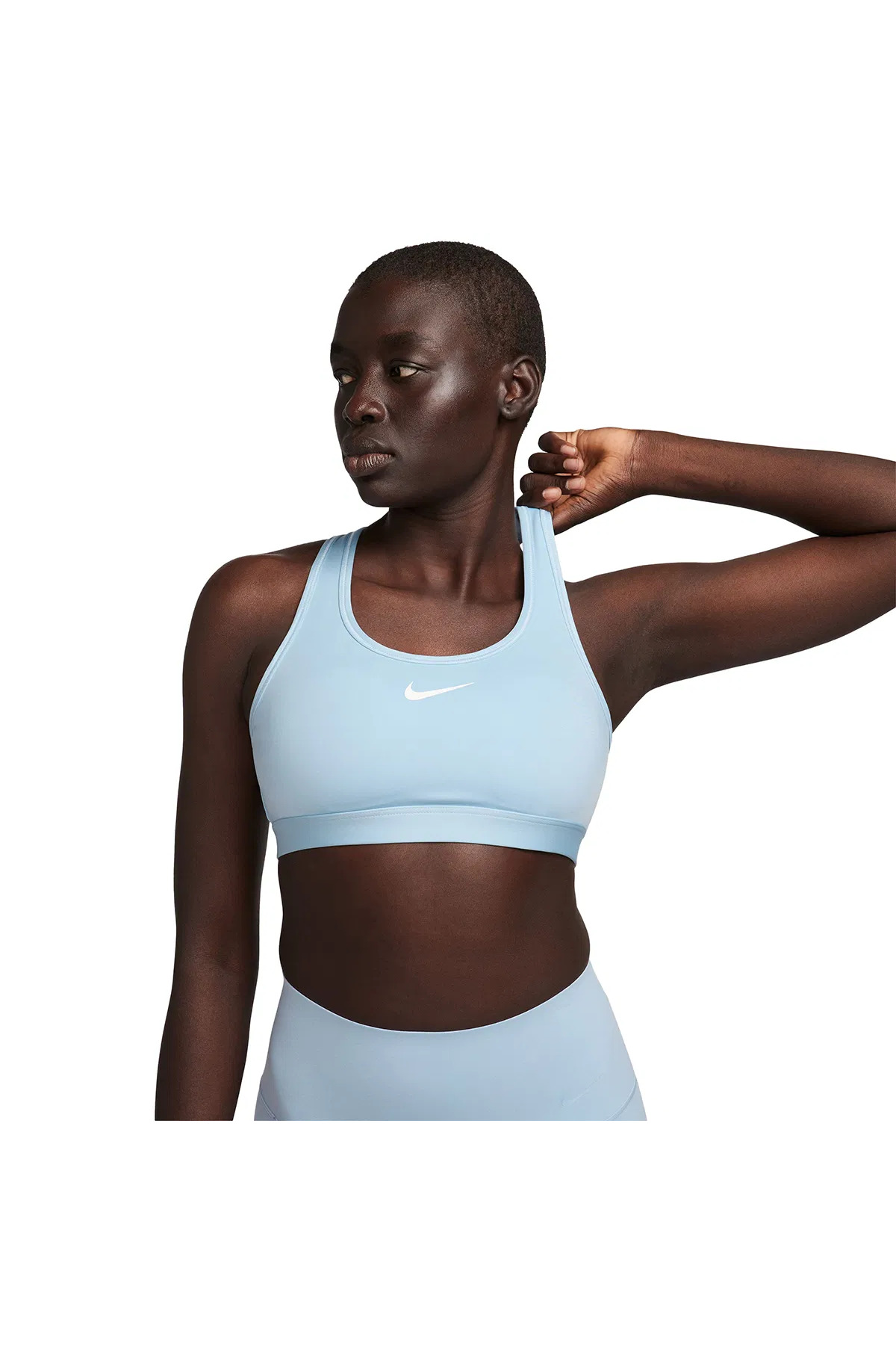 Nike Swoosh Medium Support Kadın Mavi Antrenman Sporcu Sütyeni