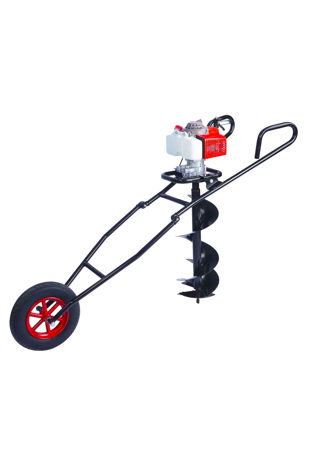 Solax Ag65d Tekerli Toprak Burgu Makinesi 30 Cm Burgulu 3 Hp