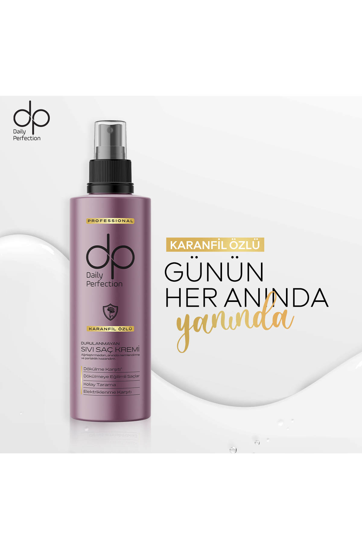 Dp Durulanmayan Sıvı Saç Kremi 180 ml Karanfil- — 228689 — تصویر 4 از 5