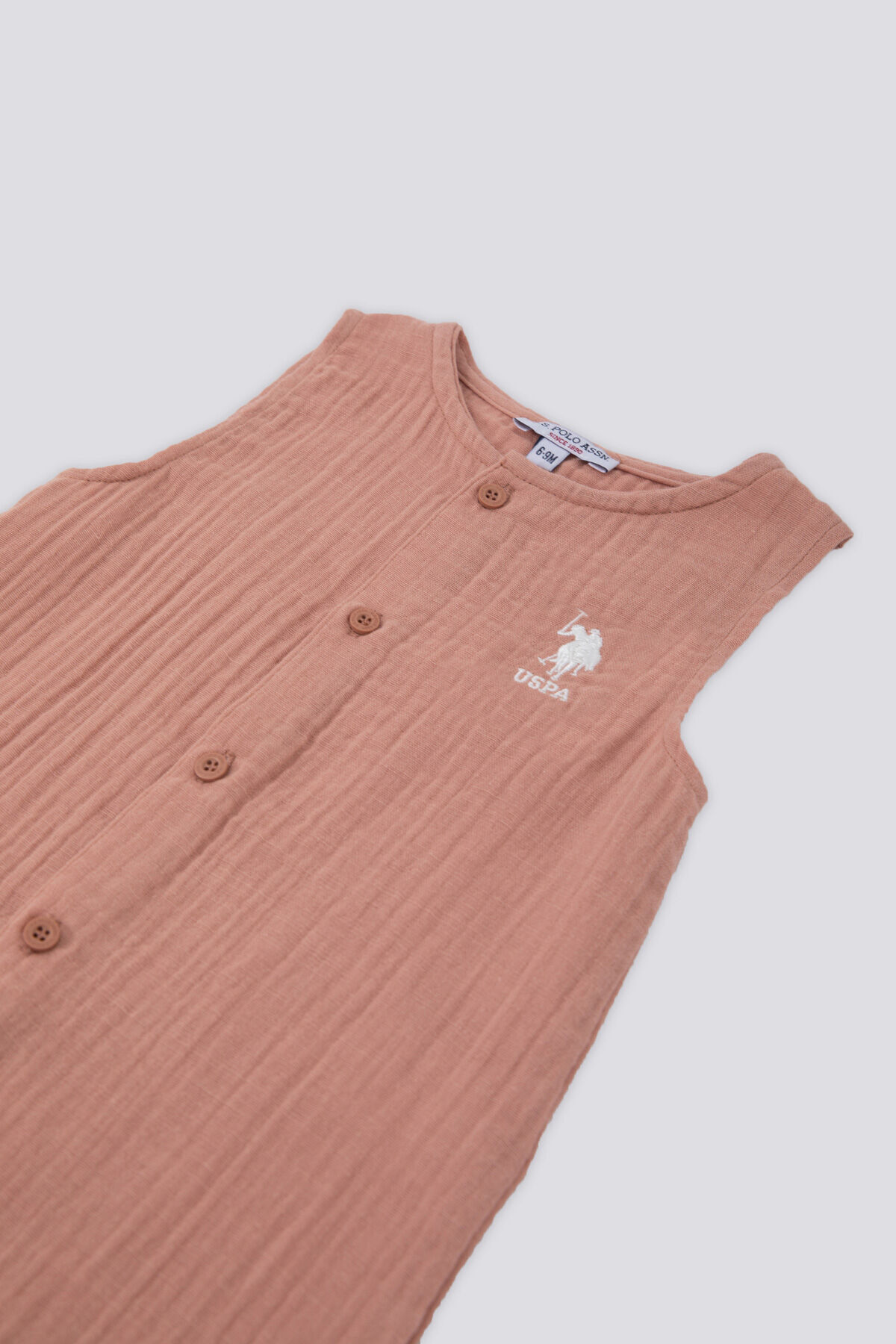 U.S. Polo Assn. Erkek Bebek Kahverengi Tulum fotoğrafı 3 (önizleme)