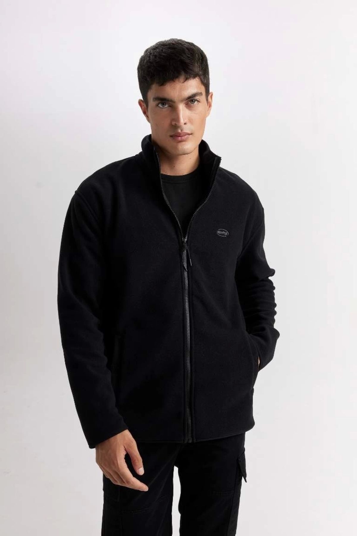 DeFacto D2349 Relax Fit Dik Yaka Polar Fermuarlı Sweatshirt