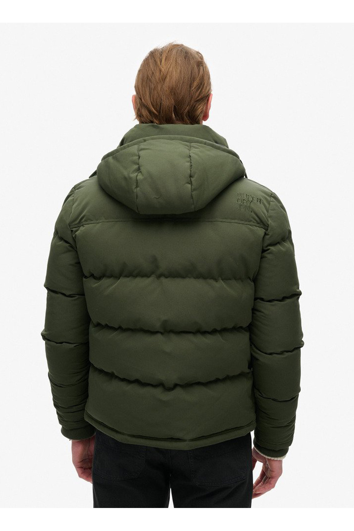 SUPERDRY Koyu Yeşil Erkek Mont M5011743A43E_EVEREST SHORT HOODED P görsel 4