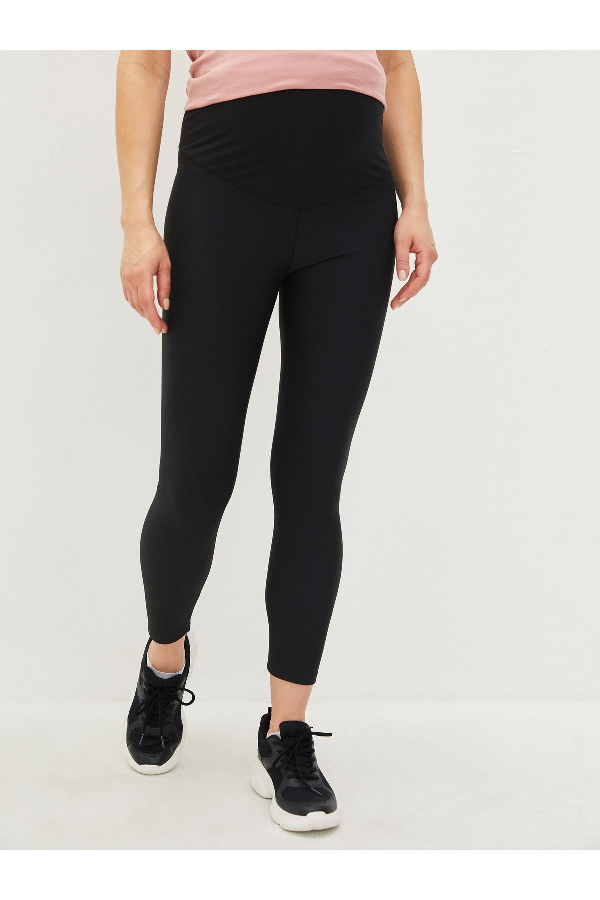 LC Waikiki-Plain Maternity Leggings with Abdominal Panel 2