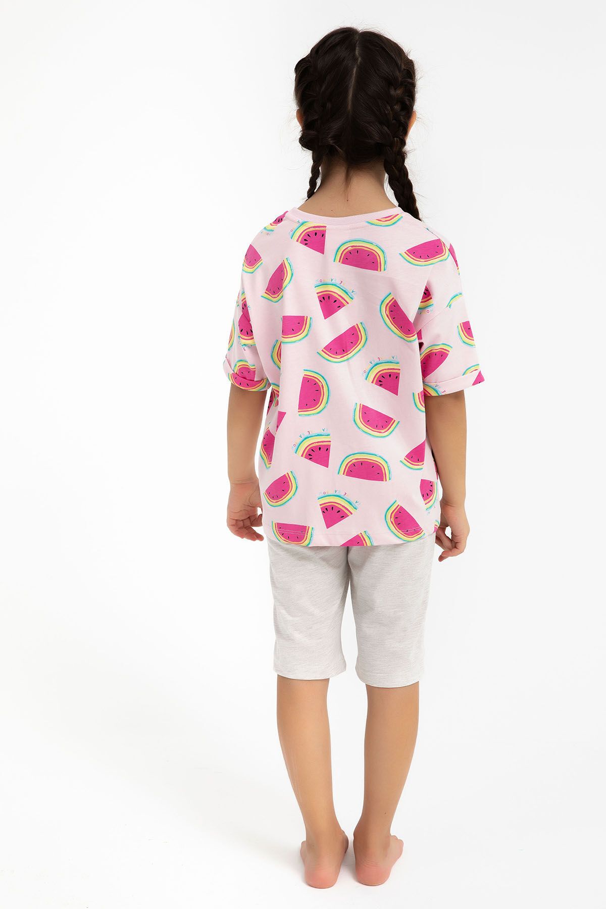 Rolypoly-Watermelan Light Pink Girls' Capri Suit 5