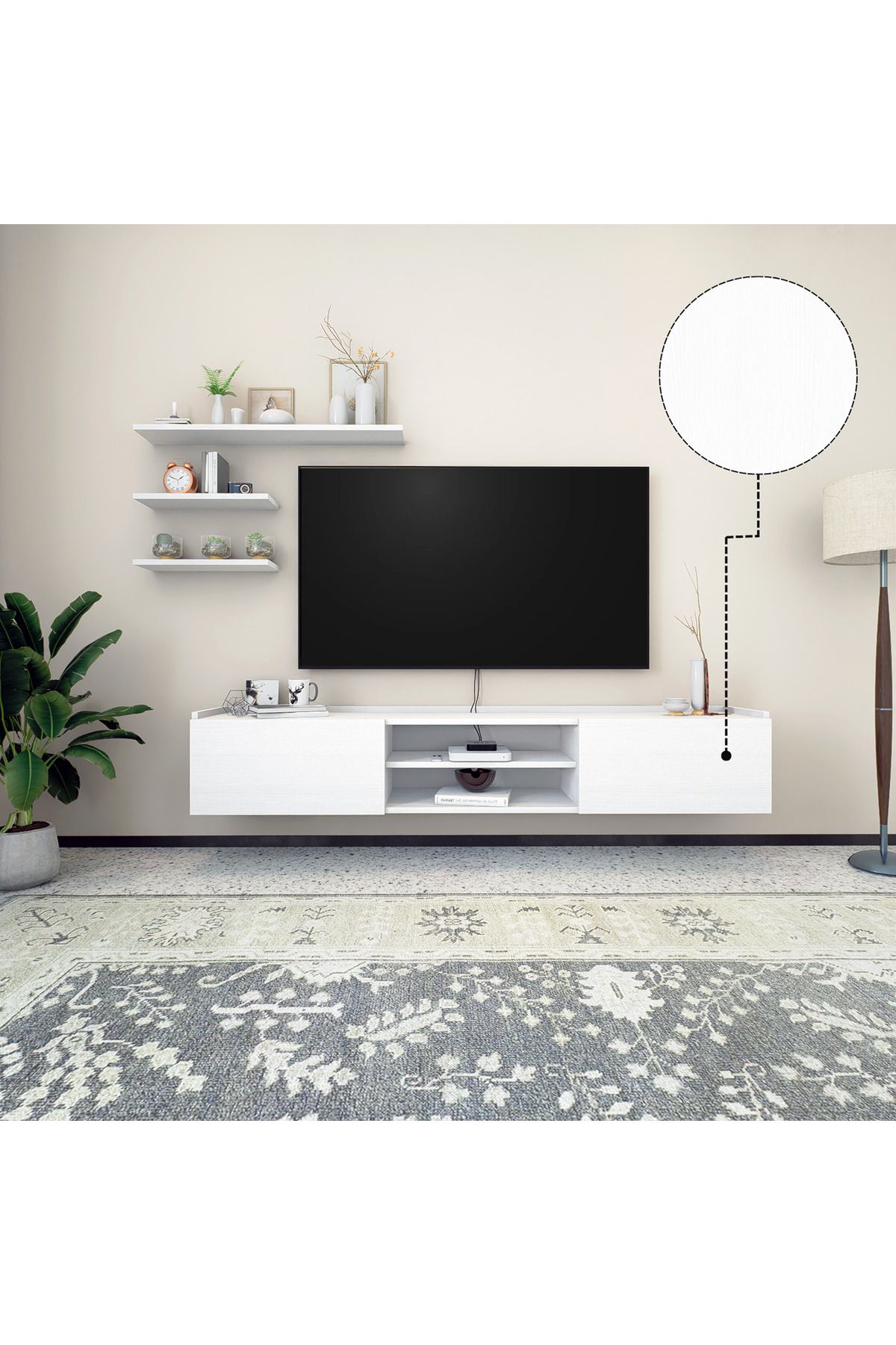 Life LİFEDECO TV SEHPA ÜNİTESİ 180 CM 3 LÜ RAF DAHİL LD-2000-R5