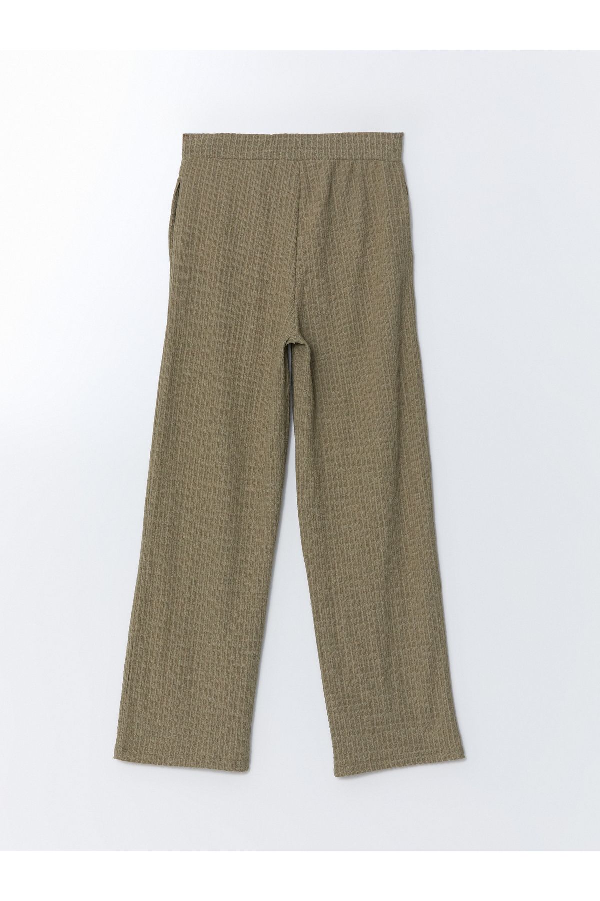 LC Waikiki-Pantaloni de damă texturați cu talie elastică 6