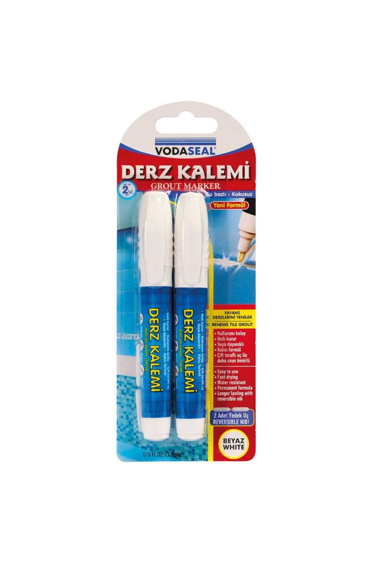 Vodaseal | 2'li Derz Kalemi , Beyaz