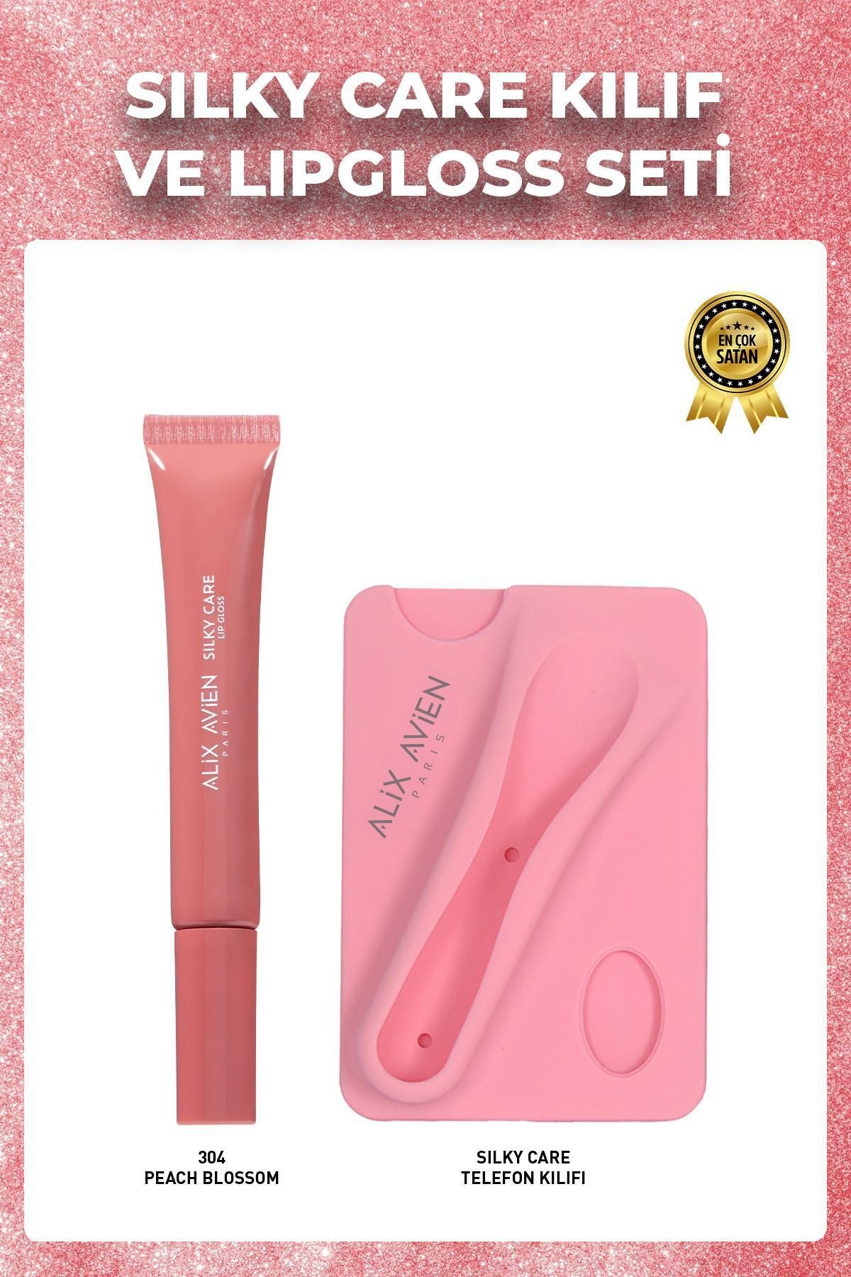 Alix Avien Koruyucu, Dolgunlaştırıcı, Nemlendirici Pembe Dudak Parlatıcısı - Silky Care Kılıf ve Lipgloss Set