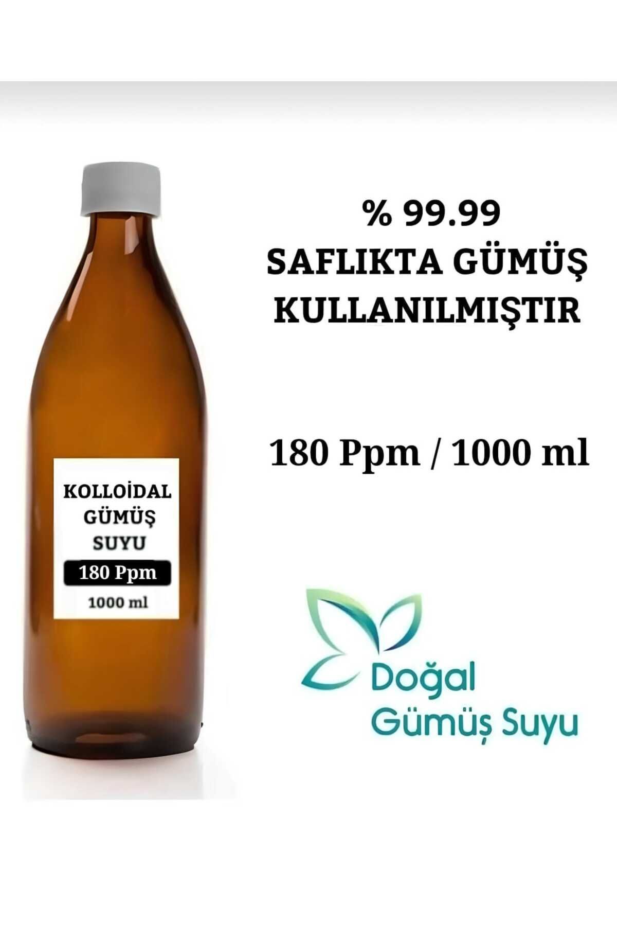 E.M.S AVM 1 Litre Kolloidal Gümüş Suyu (180 PPM) Gümüş Suyu Pet Şişe (1000 ML)