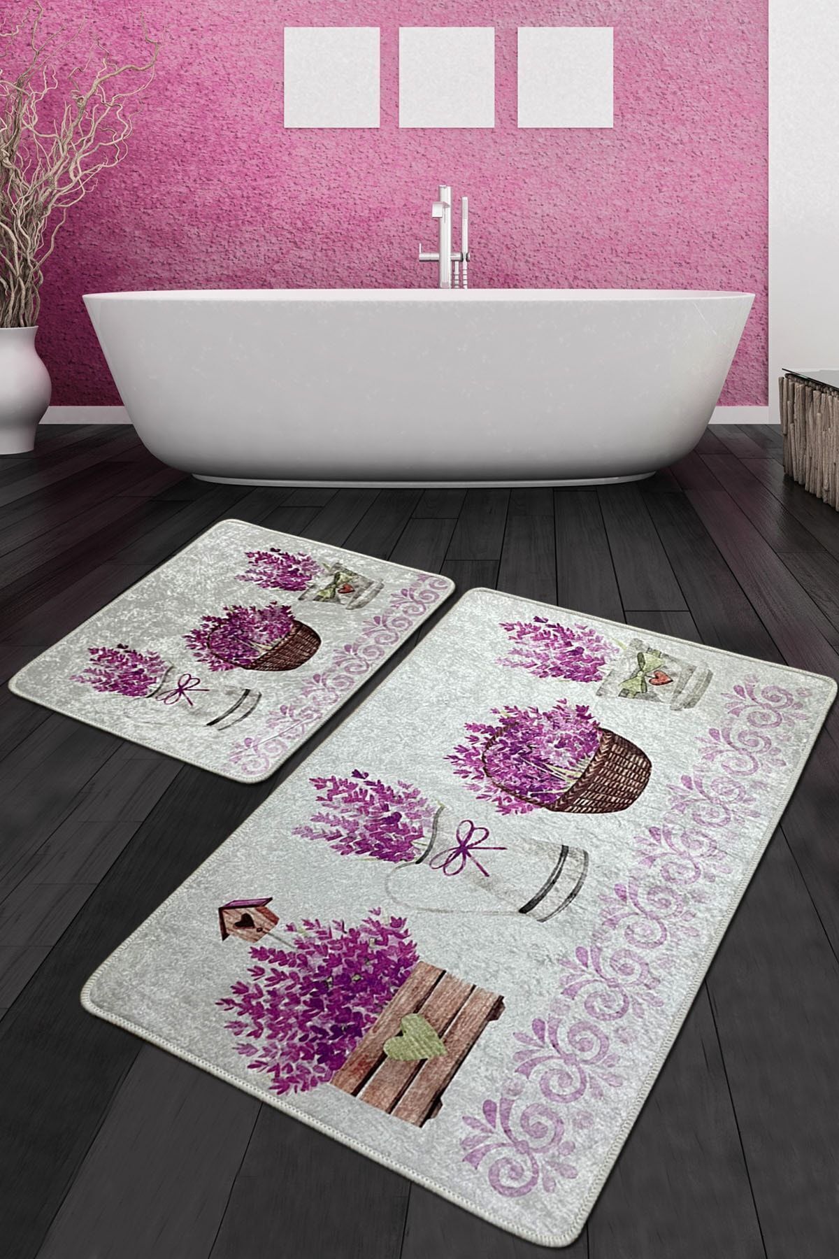 Iromica Home Four Cats Banyo Halısı Djt 2'li Set