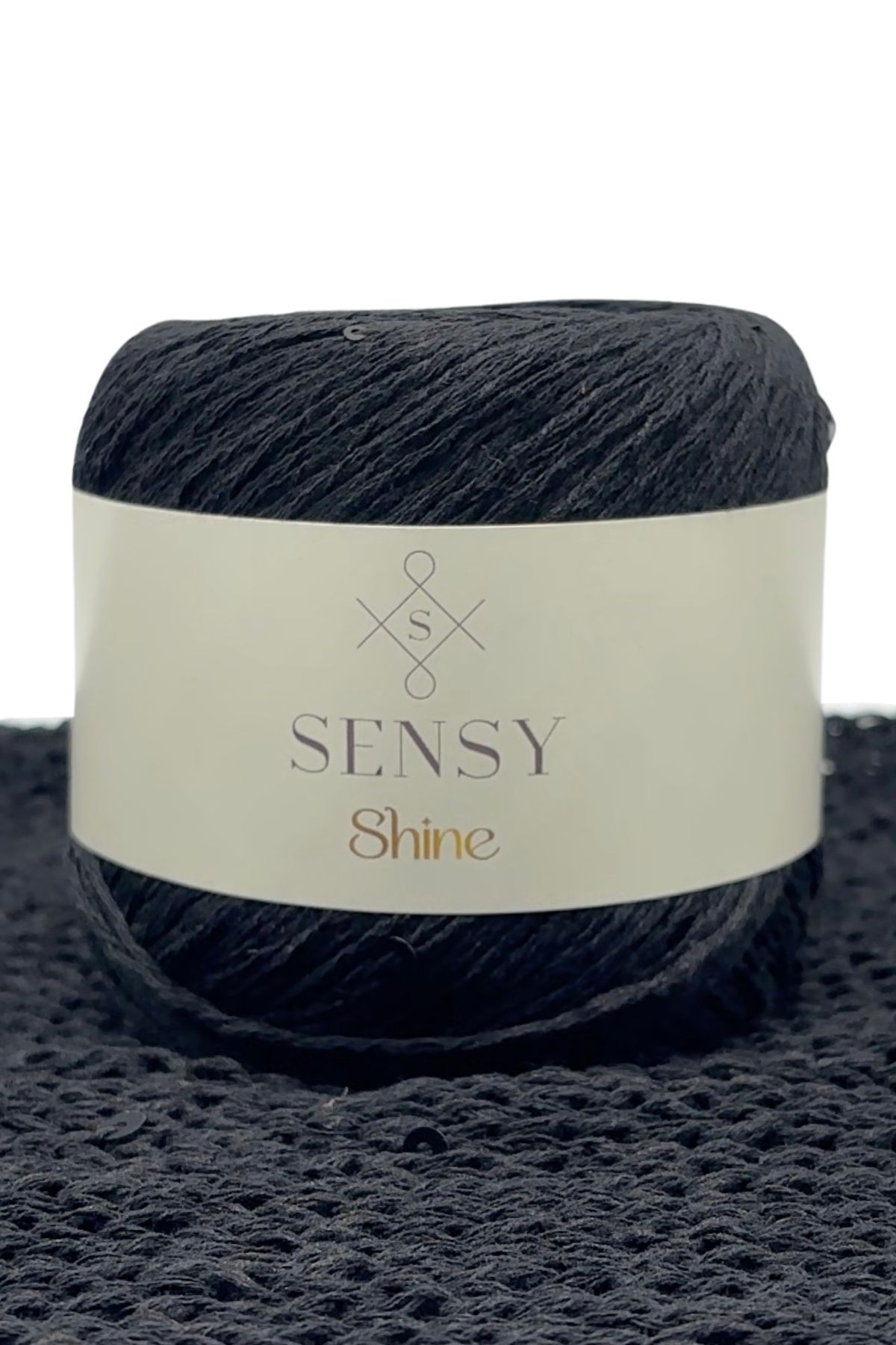 SENSY-Black Shine Sequin Knit Lanyard 3