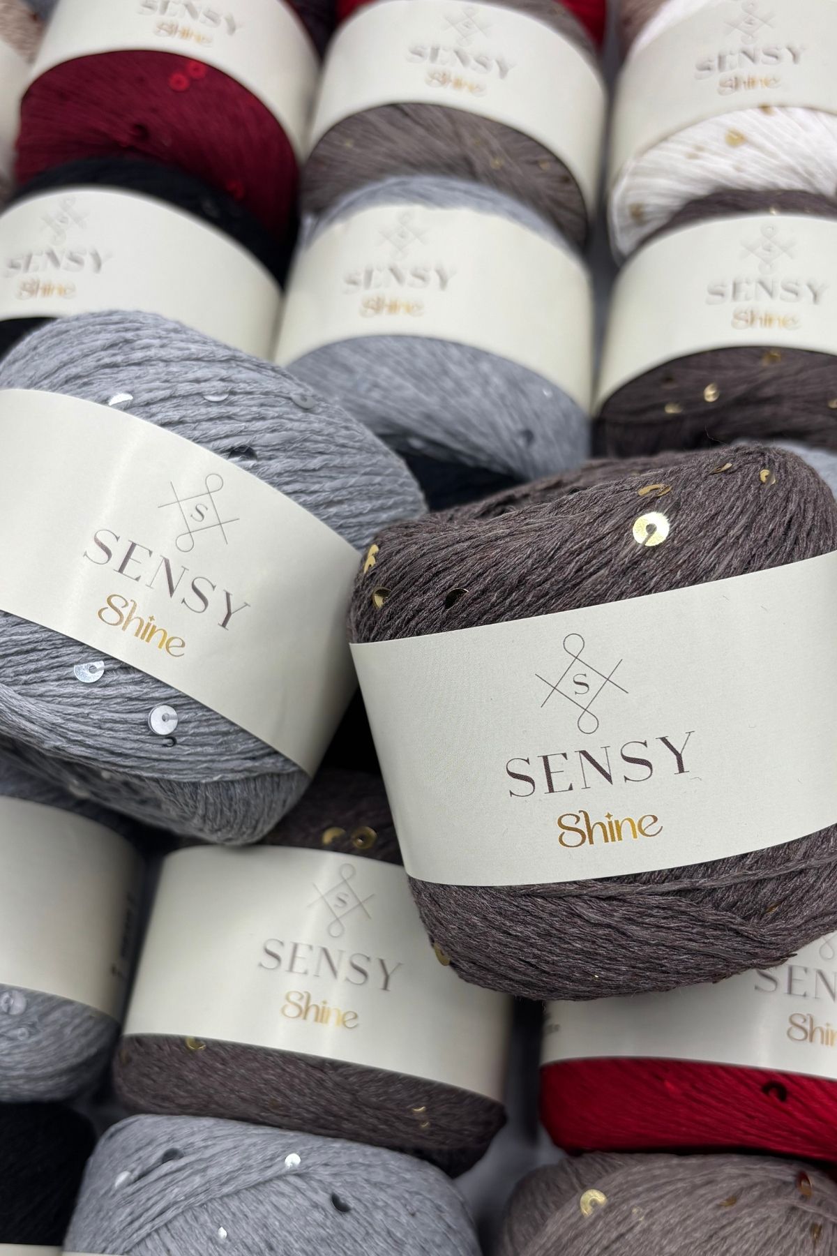 SENSY-Πλεκτό νήμα Shine Sequin Mink 8