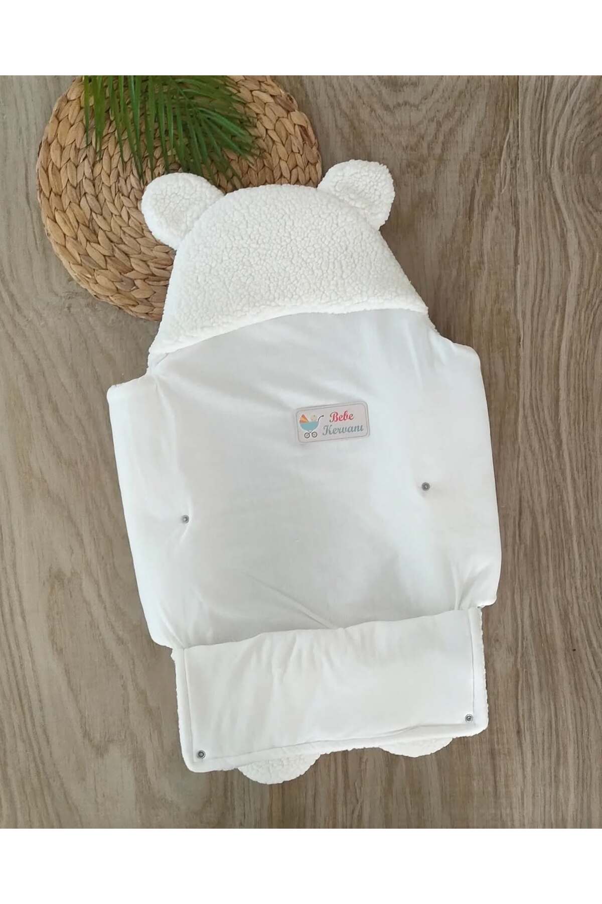 bebe kervanı Unisex Krem Welsoft Anakucağı Uyku Tulumu Kundak Battaniye BBK1112 fotoğrafı 3 (önizleme)