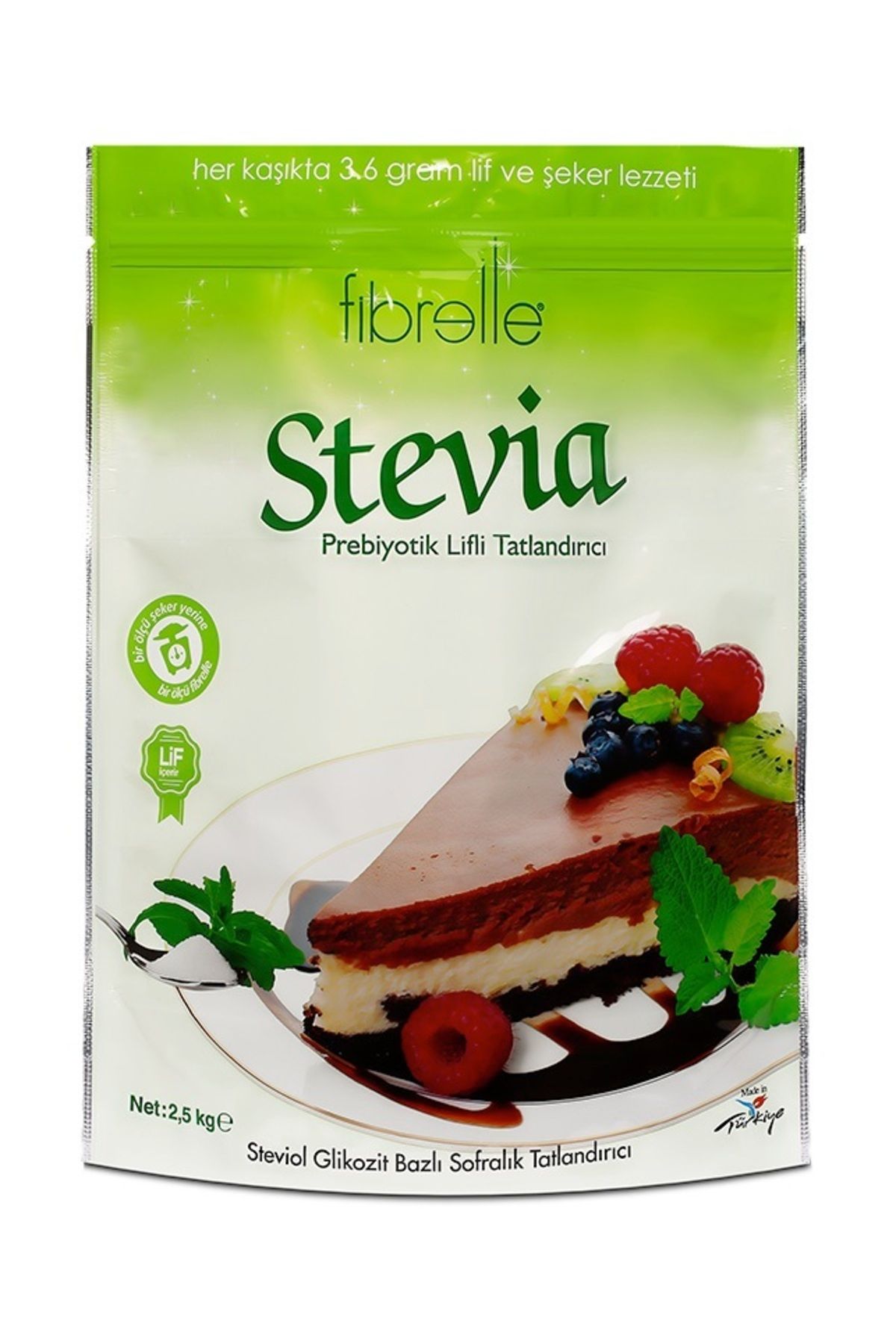 Fibrelle Prebiyotik Lifli Stevia Lı Toz Tatlandırıcı 2,5 Kg