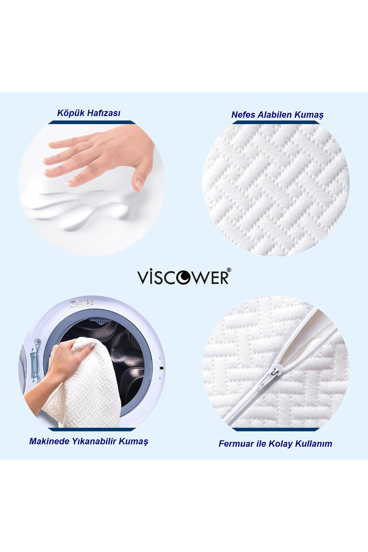 VİSCOWER Viscower Ortopedik Bacak Arası ve Hamile Yastığı fotoğrafı 7 (önizleme)