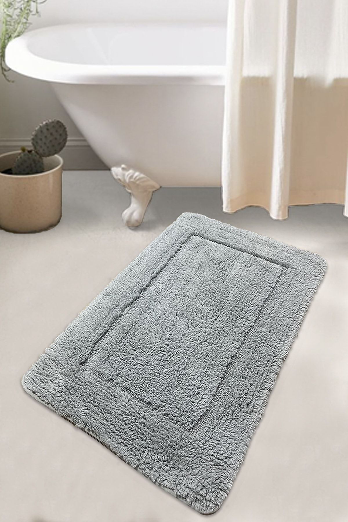 Iromica Home Javole Ekru 2'li Set 60x100cm 50x60cm Banyo Halısı Djt