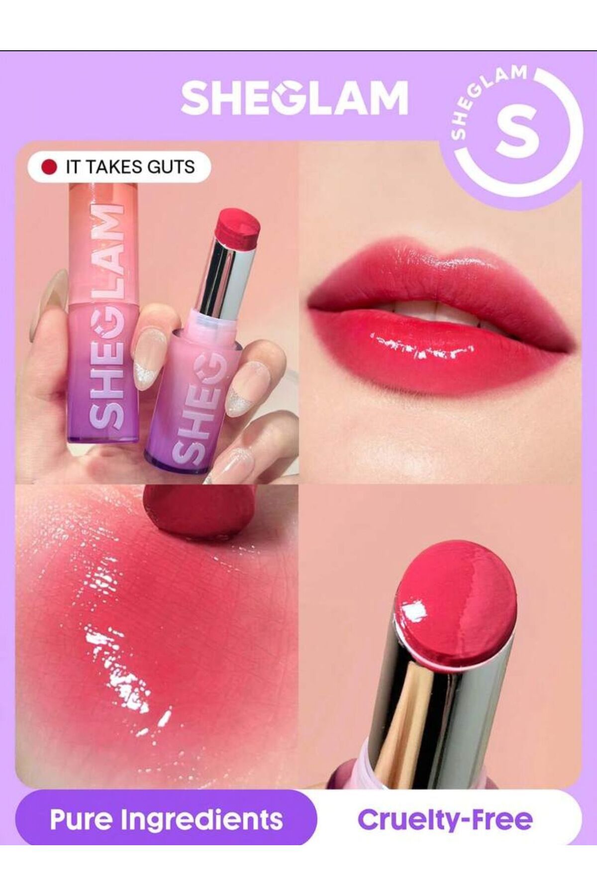 SHEGLAM mirror kiss high shine lipstick