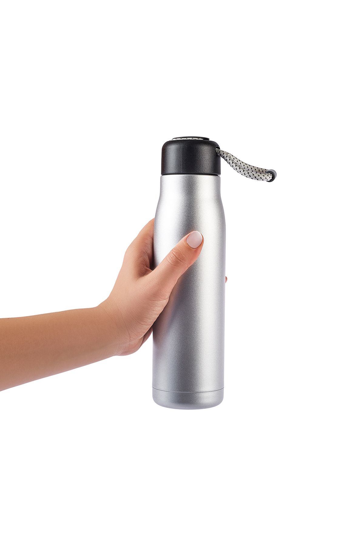 Karaca-500 ml Fashion Sport Steel Leak Proof Thermos - Silver 6