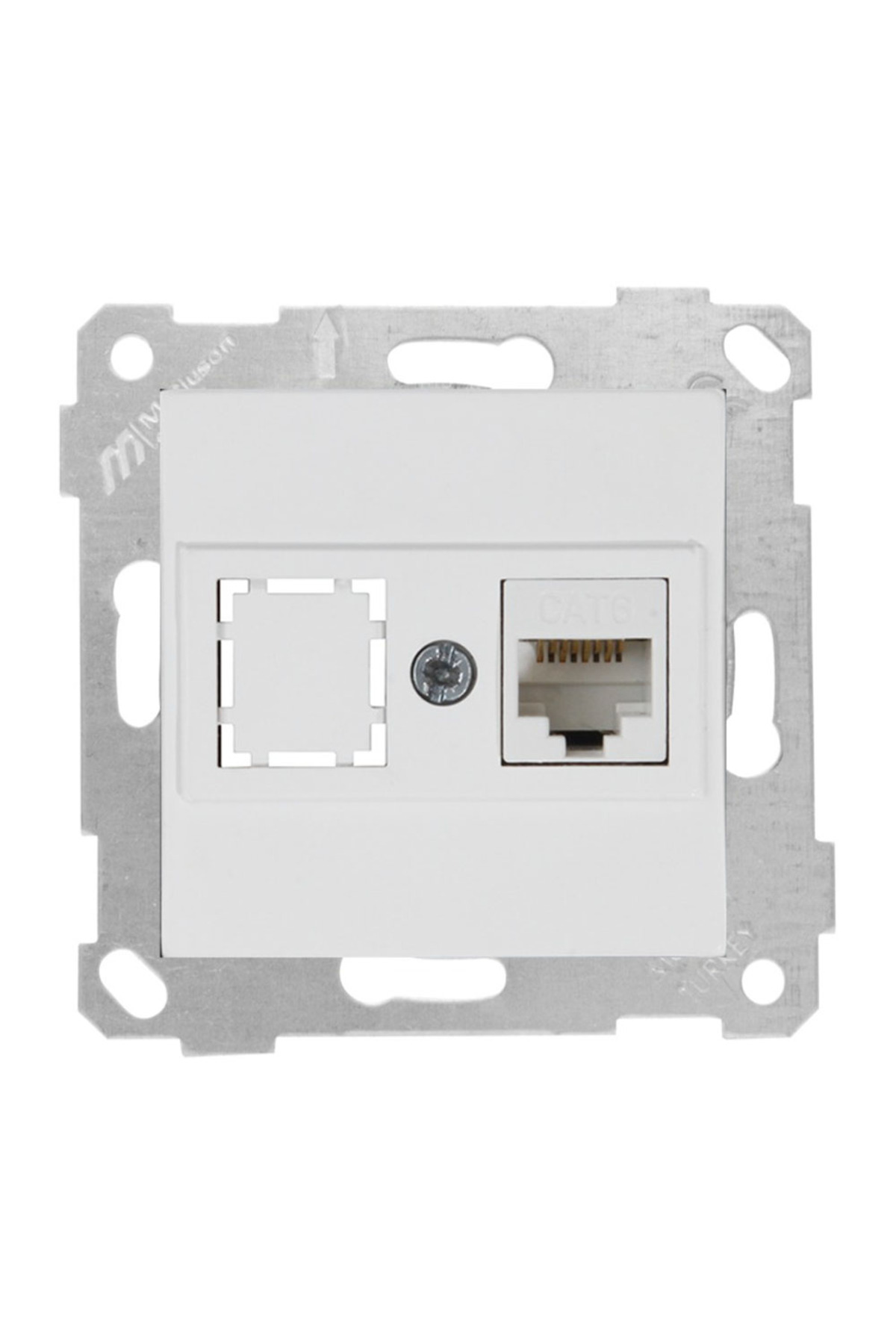 Mutlusan-Rita White Mechanism Key Data Socket 1xrj45 (CAT6) 1