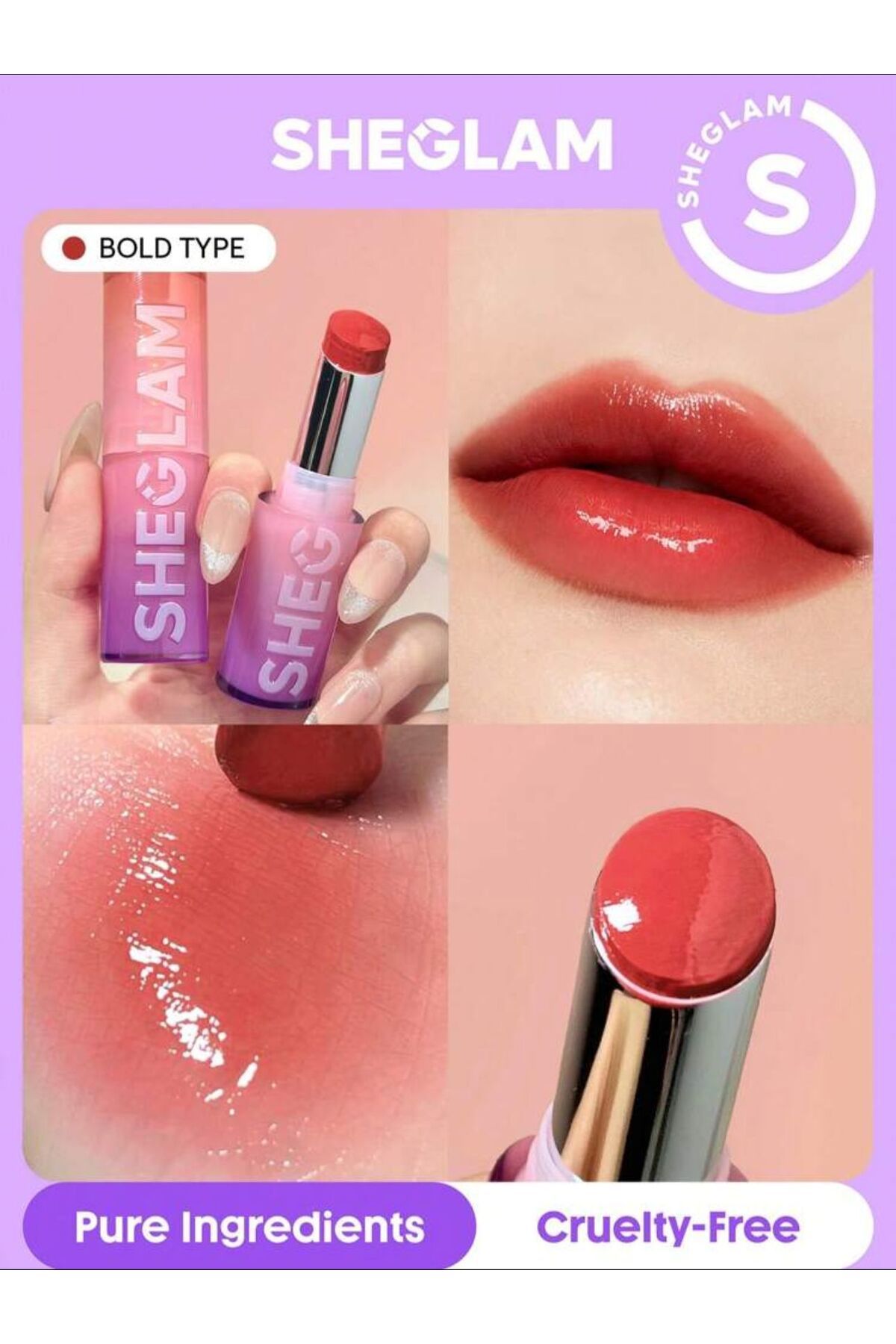 SHEGLAM mirror kiss high shine lipstick