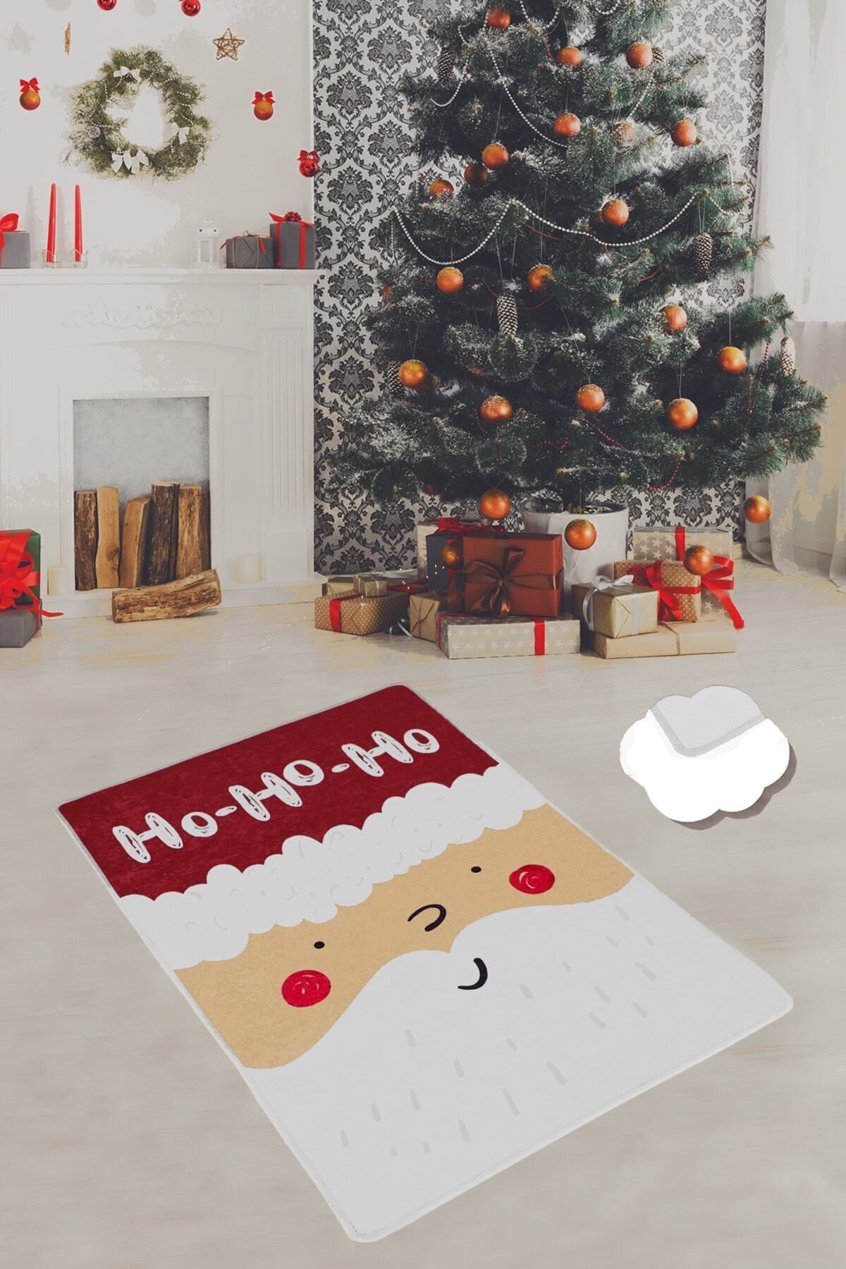 Iromica Home Ho Ho Ho Djt Yılbaşı Halısı, Yeni Yıl Halısı