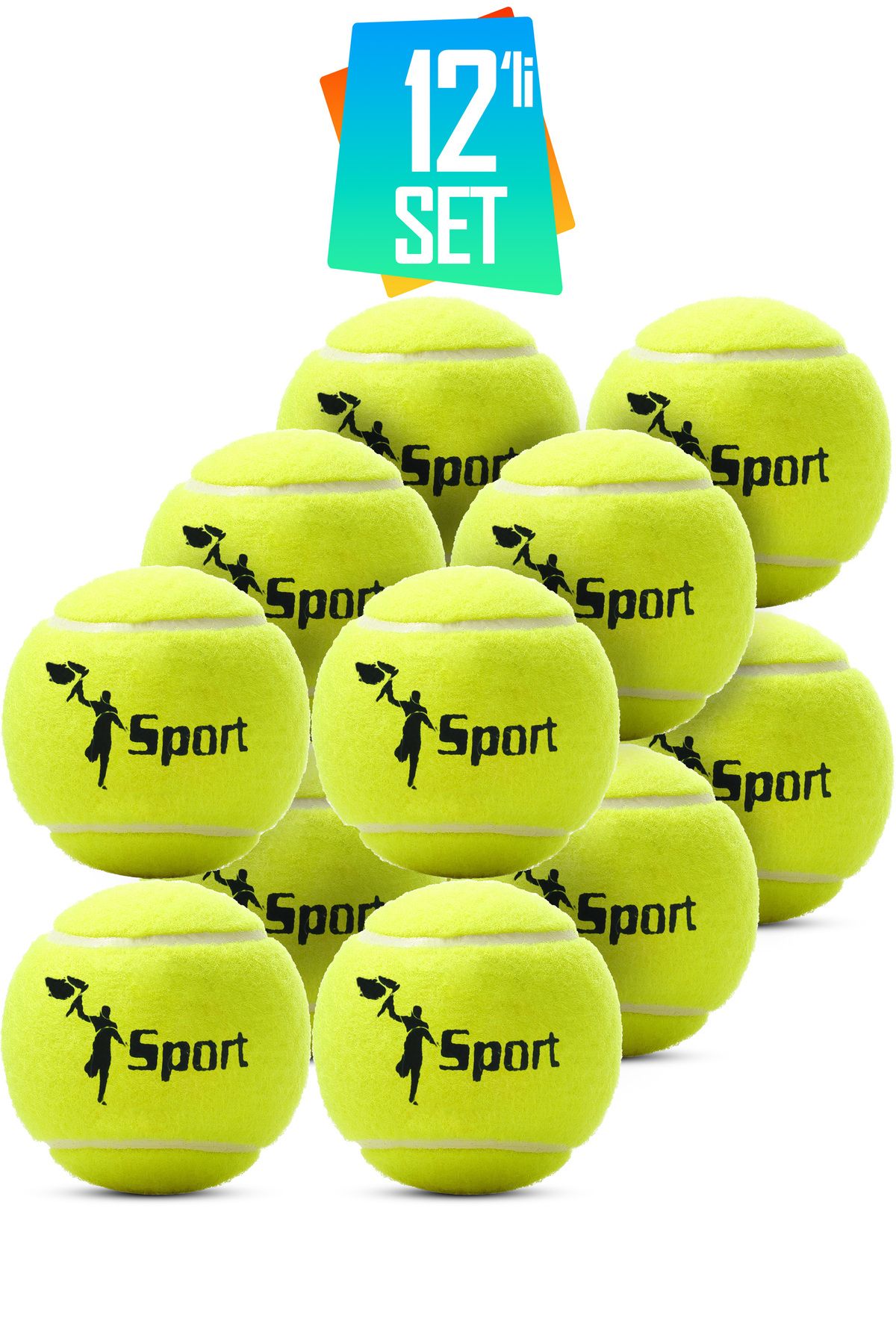 Telvesse 12 Adet Tenis Topu Başlangıç Seviye Eğitim Antrenman Amatör Maç Topu Tennis Ball