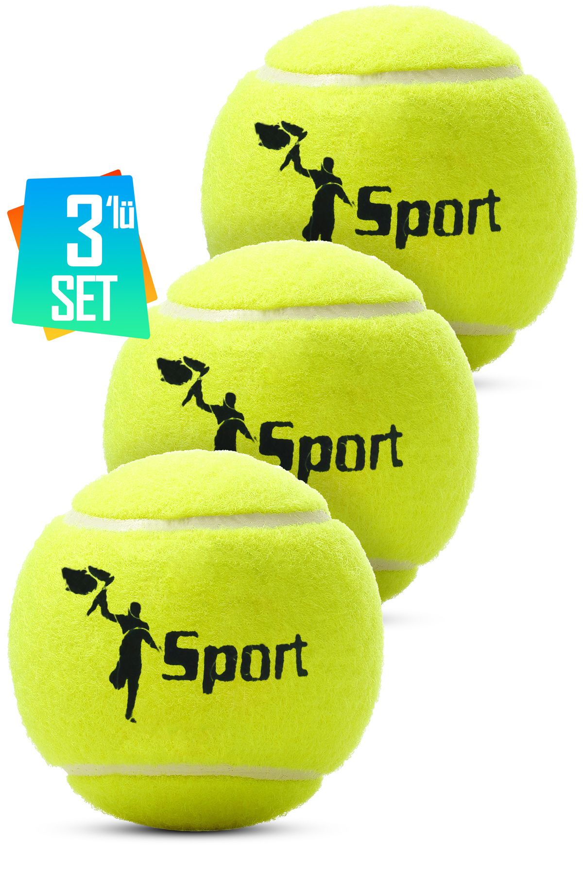 Telvesse 3 Adet Tenis Topu Başlangıç Seviye Eğitim Antrenman Amatör Maç Topu Tennis Ball