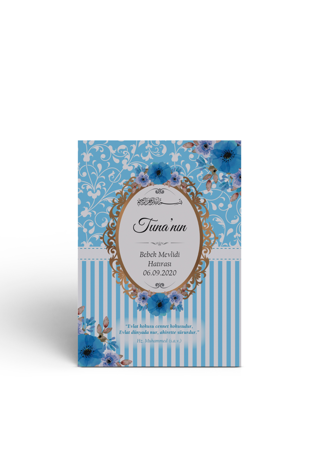 Merve Yayınları Erkek Bebek Kuranı Için 10Adet Mavi Çiçek Motifli Hediyelik Tesbihli Yasin Cüzü Kitabı Mevlit Paketi fotoğrafı 3 (önizleme)