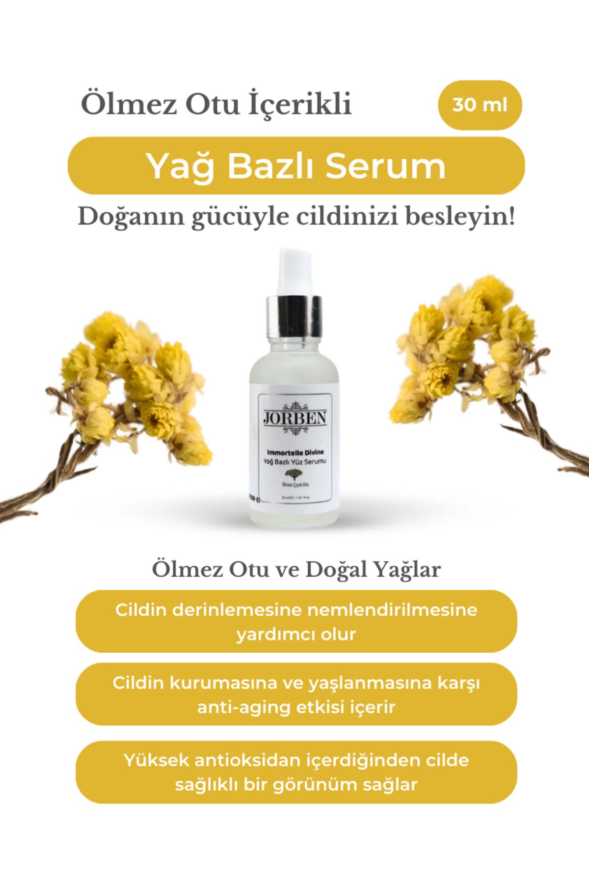 JORBEN Immortelle Divine Yağ bazlı Yüz Serumu