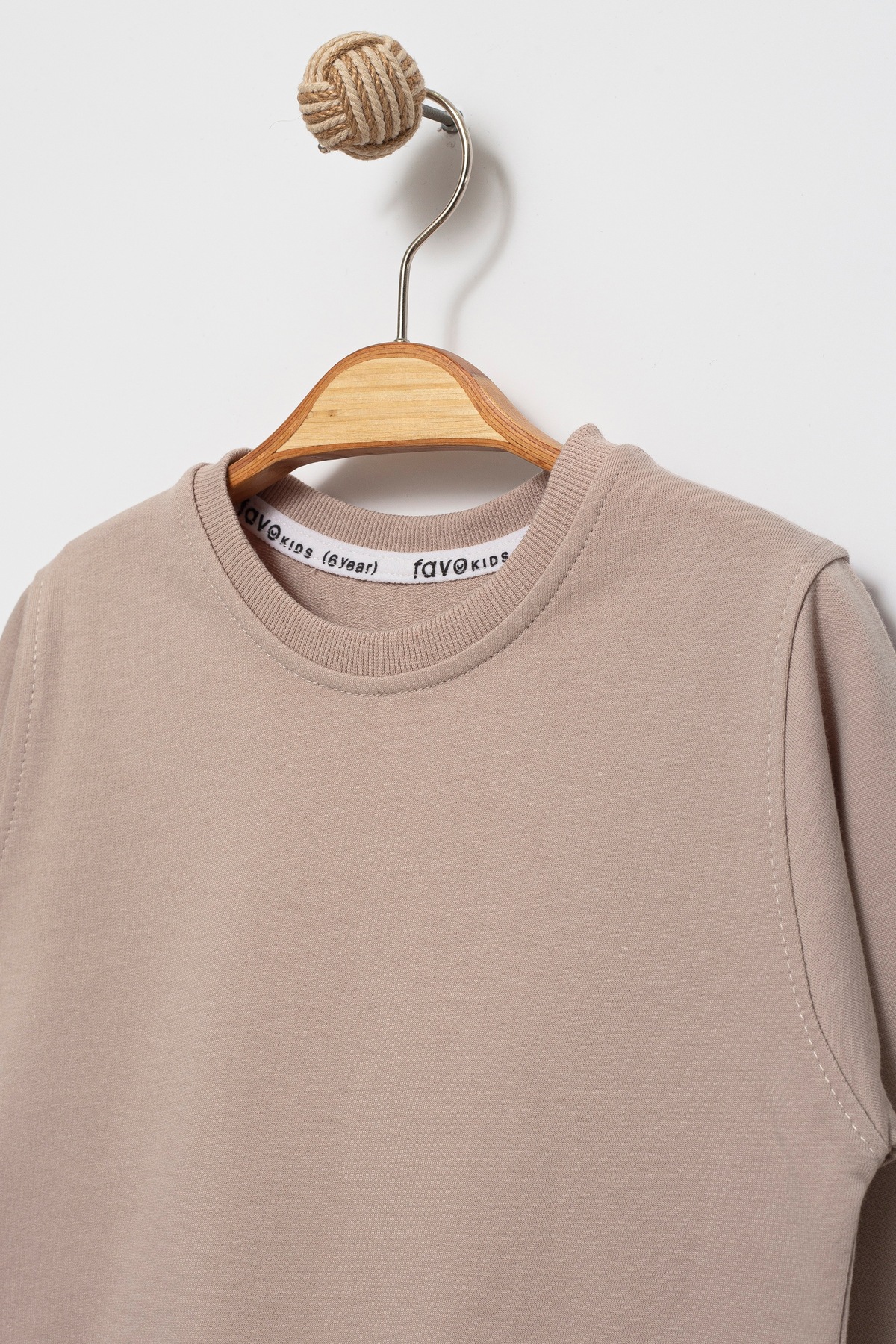 Favo Kids Sütlü Kahve Mavsimlik Bisiklet Yaka Uzun Kollu Erkek Çocuk Sweatshirt fotoğrafı 2 (önizleme)