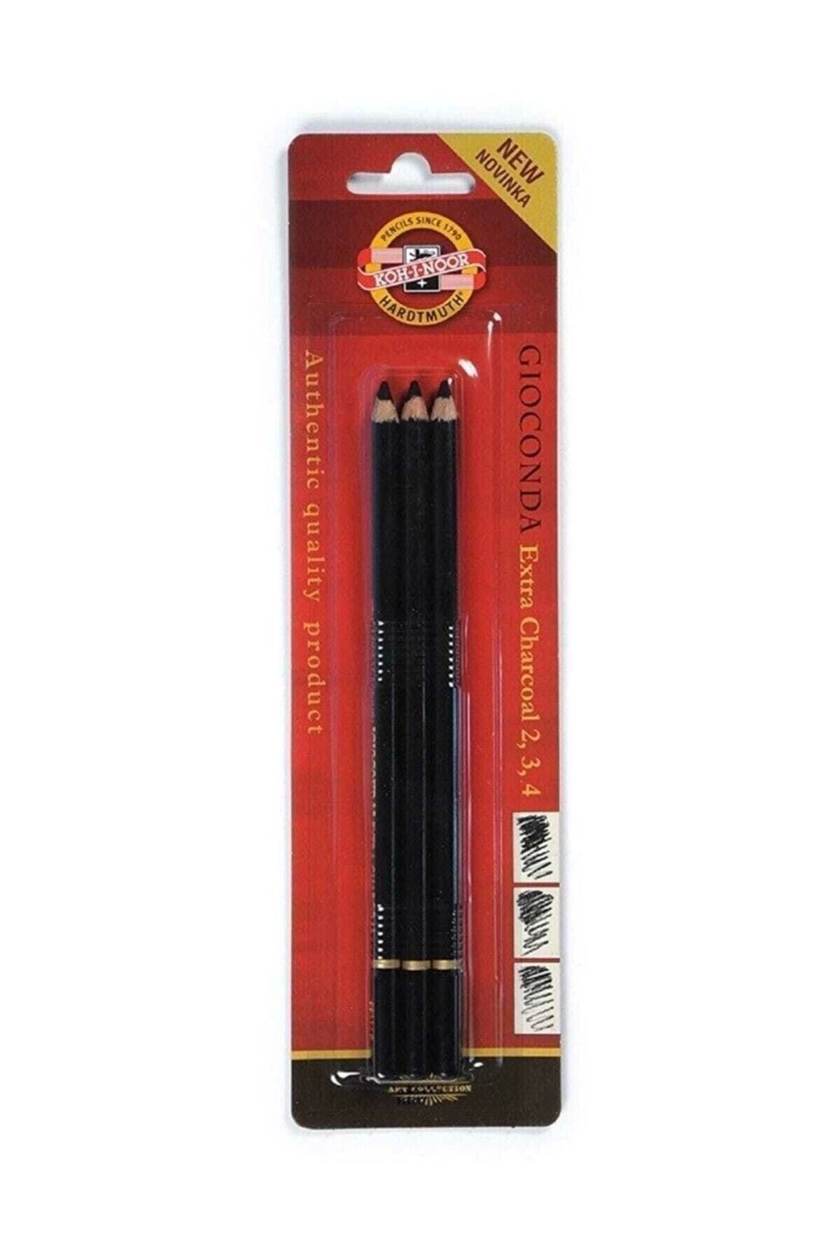 Gioconda Extra Charcoal Kömür Füzen Kalem 3`lü Set