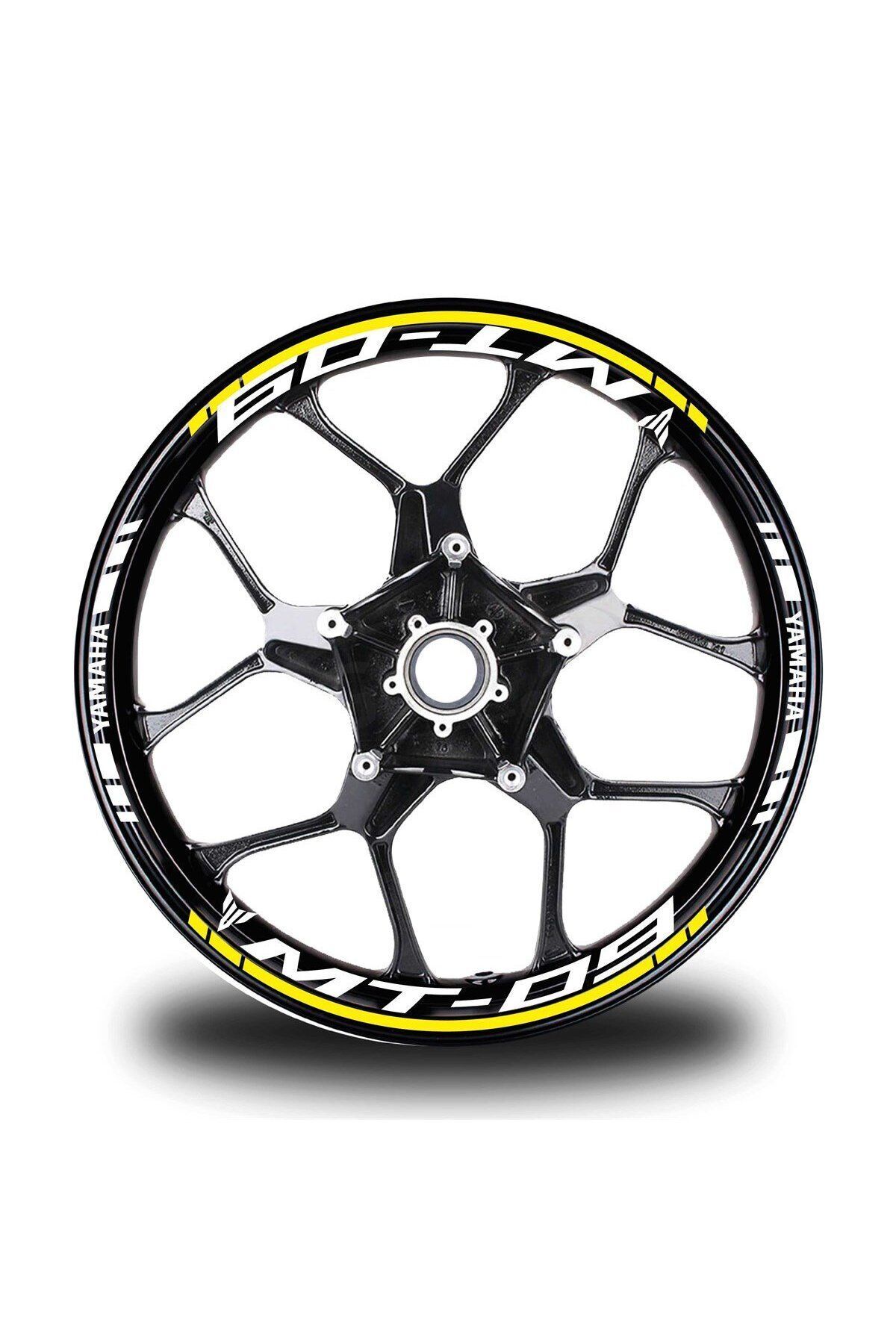 EGEUNIFORM Sarı Yamaha MT 09 Takım Jant Sticker Etiket