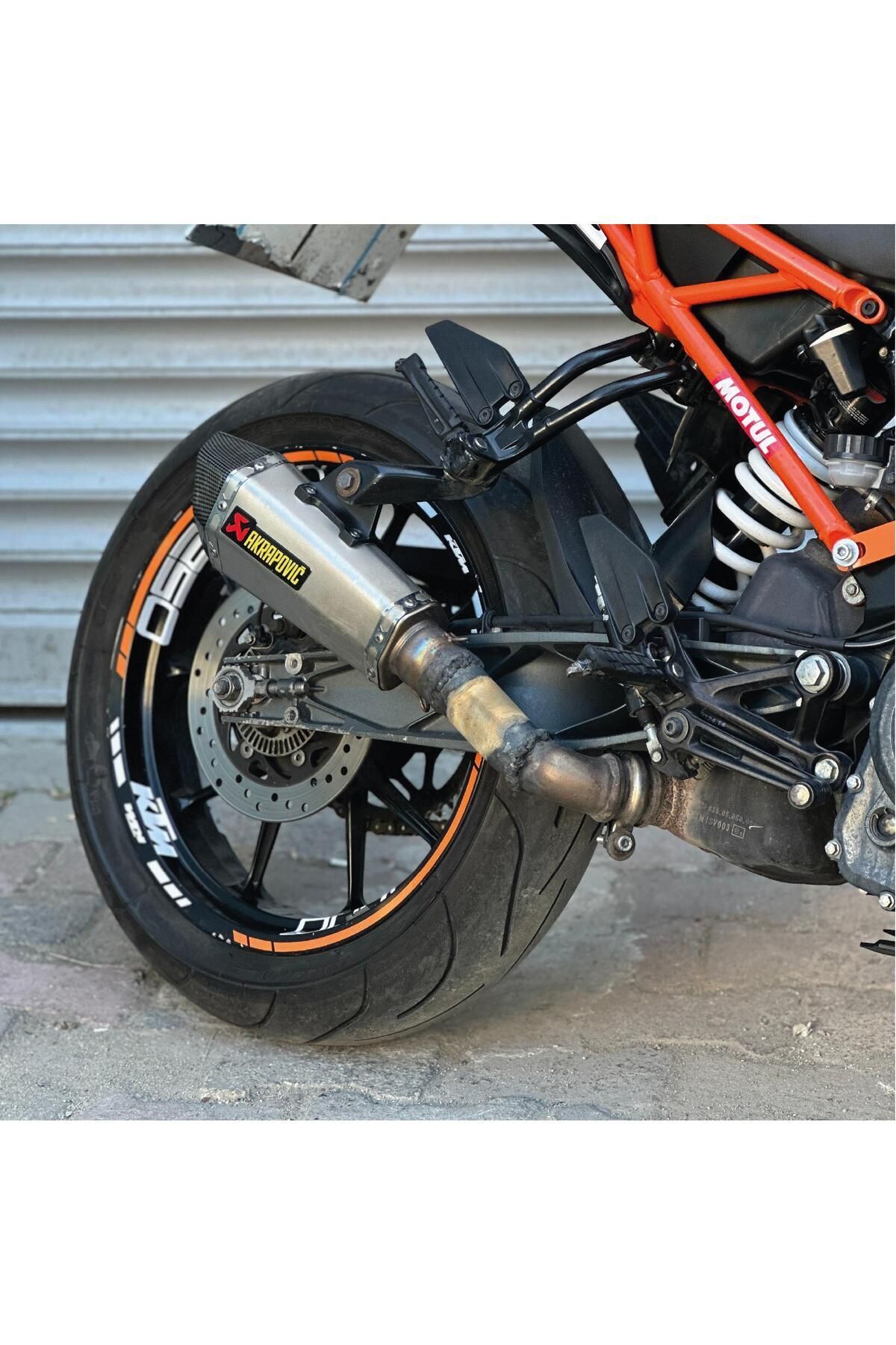 Kendorf KTM DUKE 125/250/390 Motosiklet Jant Sticker Etiket Modeli İç & Dış Set Turuncu