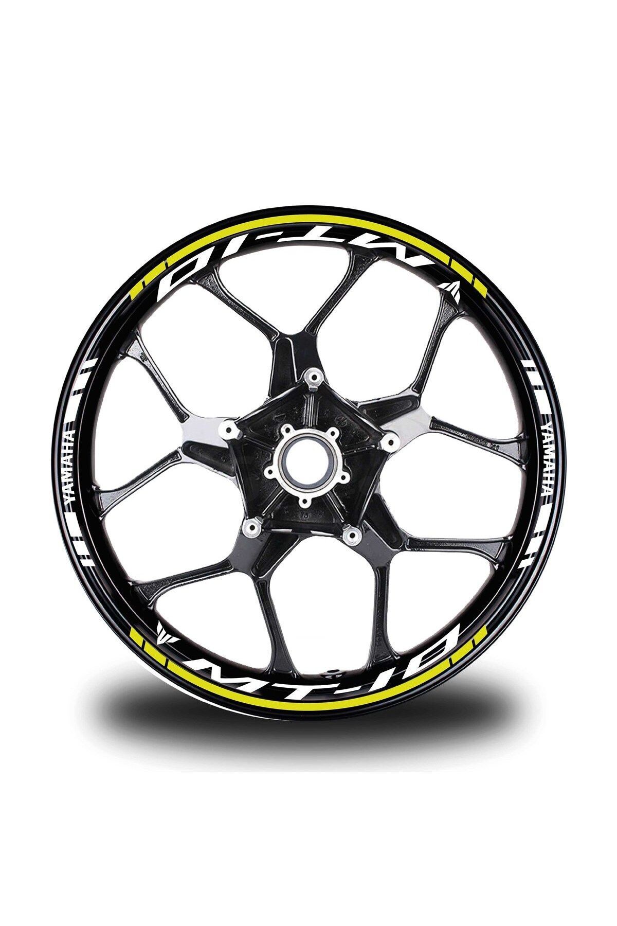 MLH STORE Neon Sarı Yamaha MT 10 Takım Jant Sticker Etiket