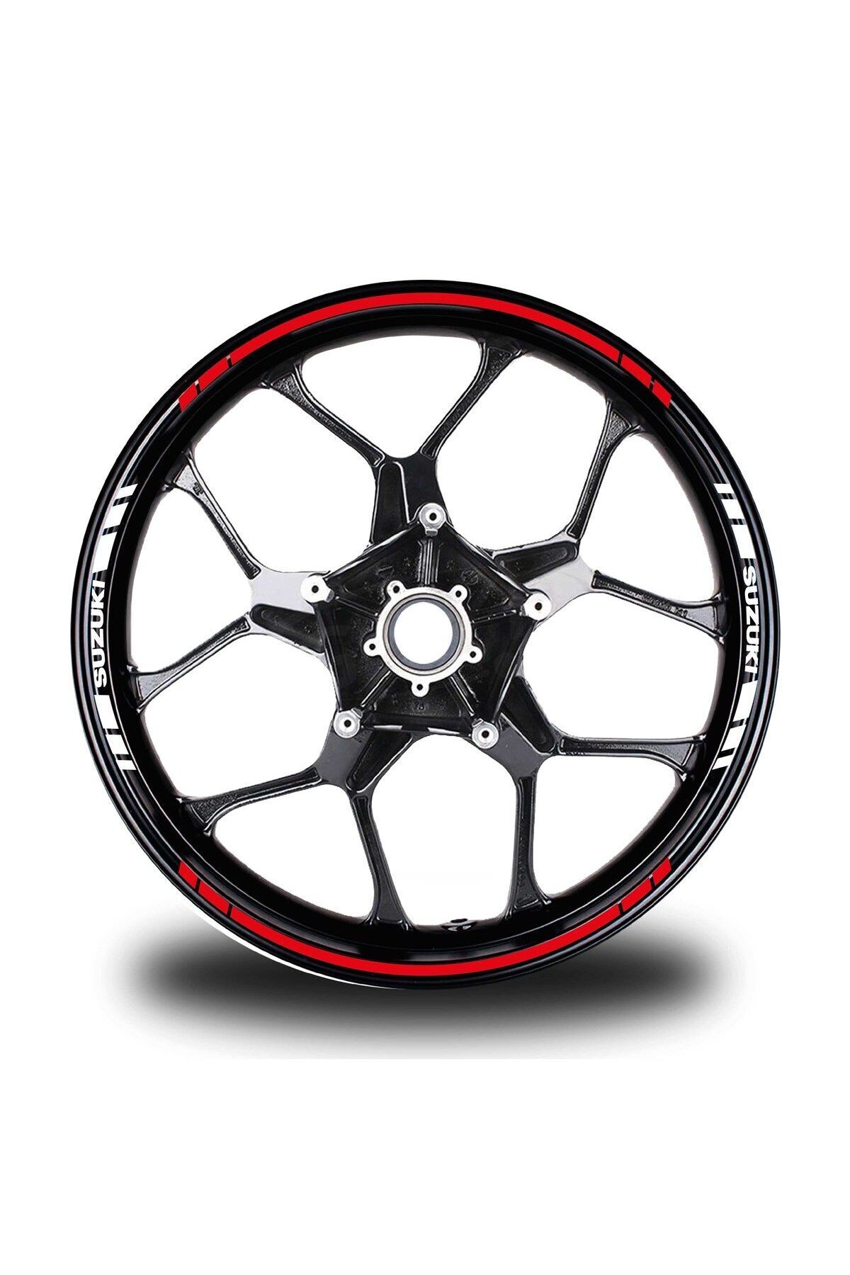 Hulyomer Hub Suzukı Yazılı Kısa Yazısız Uzun Dış Şerit 16'lı Çift Renk Jant Sticker Modeli