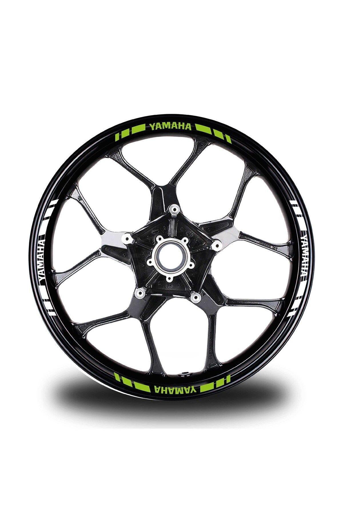 Averyn Yamaha Yazılı Kısa Dış Şerit 16'lı Çift Renk Jant Sticker Modeli