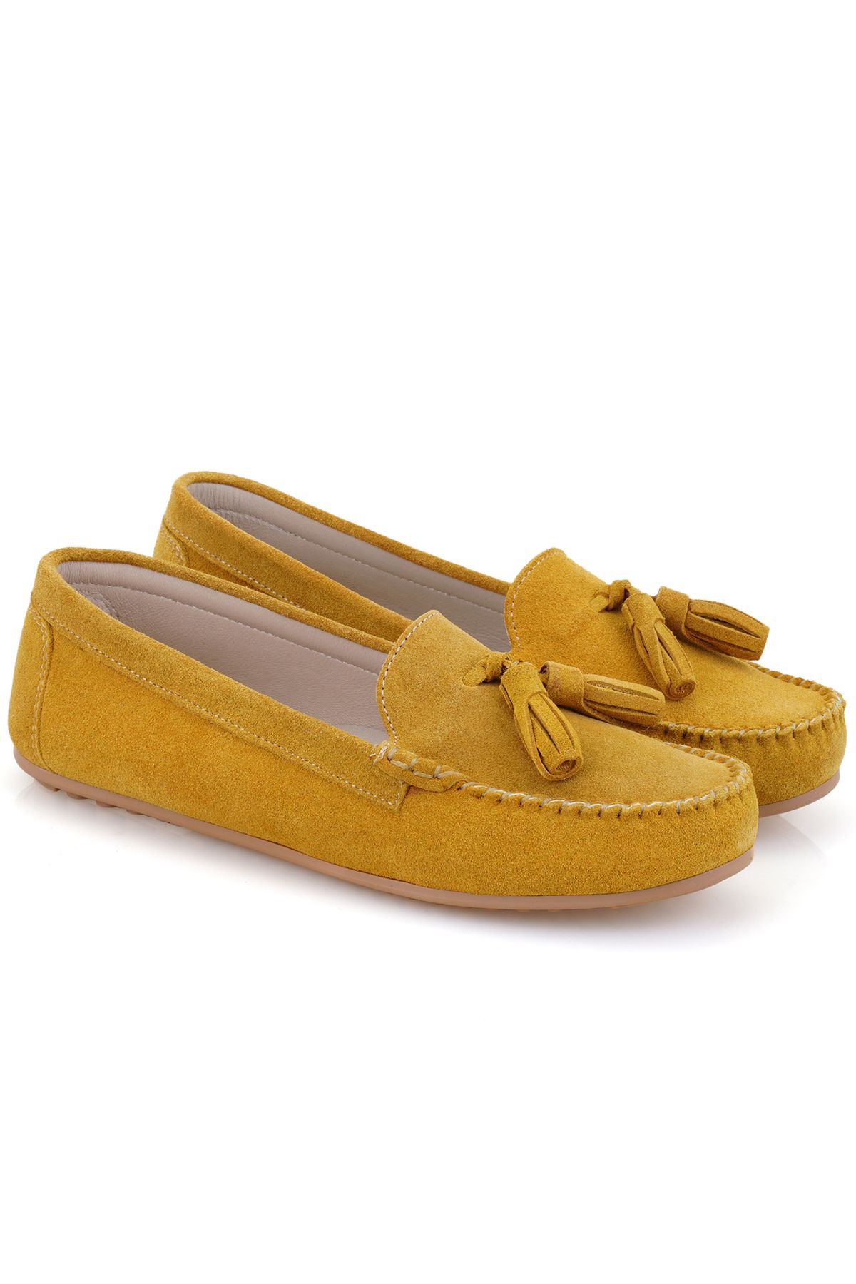 کفش راحتی چرم جیر زنانه Kendra Yellow Desa