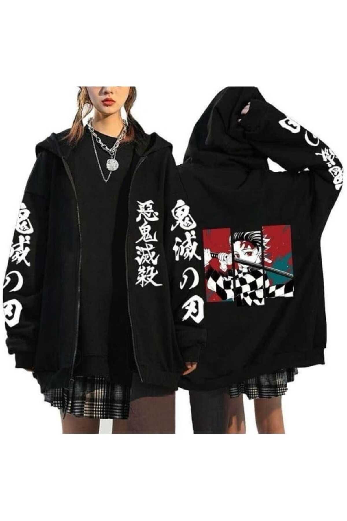 Oneoctobeer Unisex Anime Baskılı Hırka & Ceket Oversize