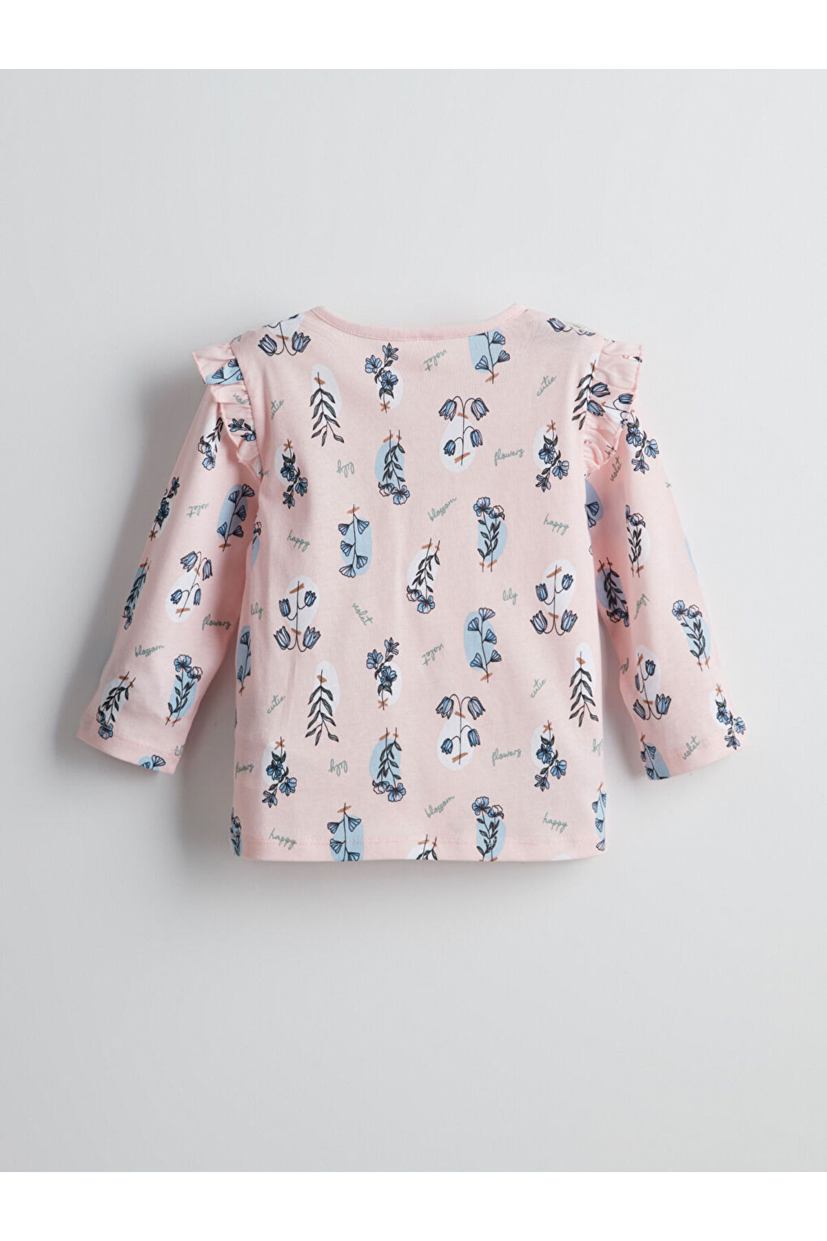 LC Waikiki GiyÇık Store den Pembe Bisiklet Yaka Çiçekli Kız Bebek Pijama Takımı fotoğrafı 3 (önizleme)